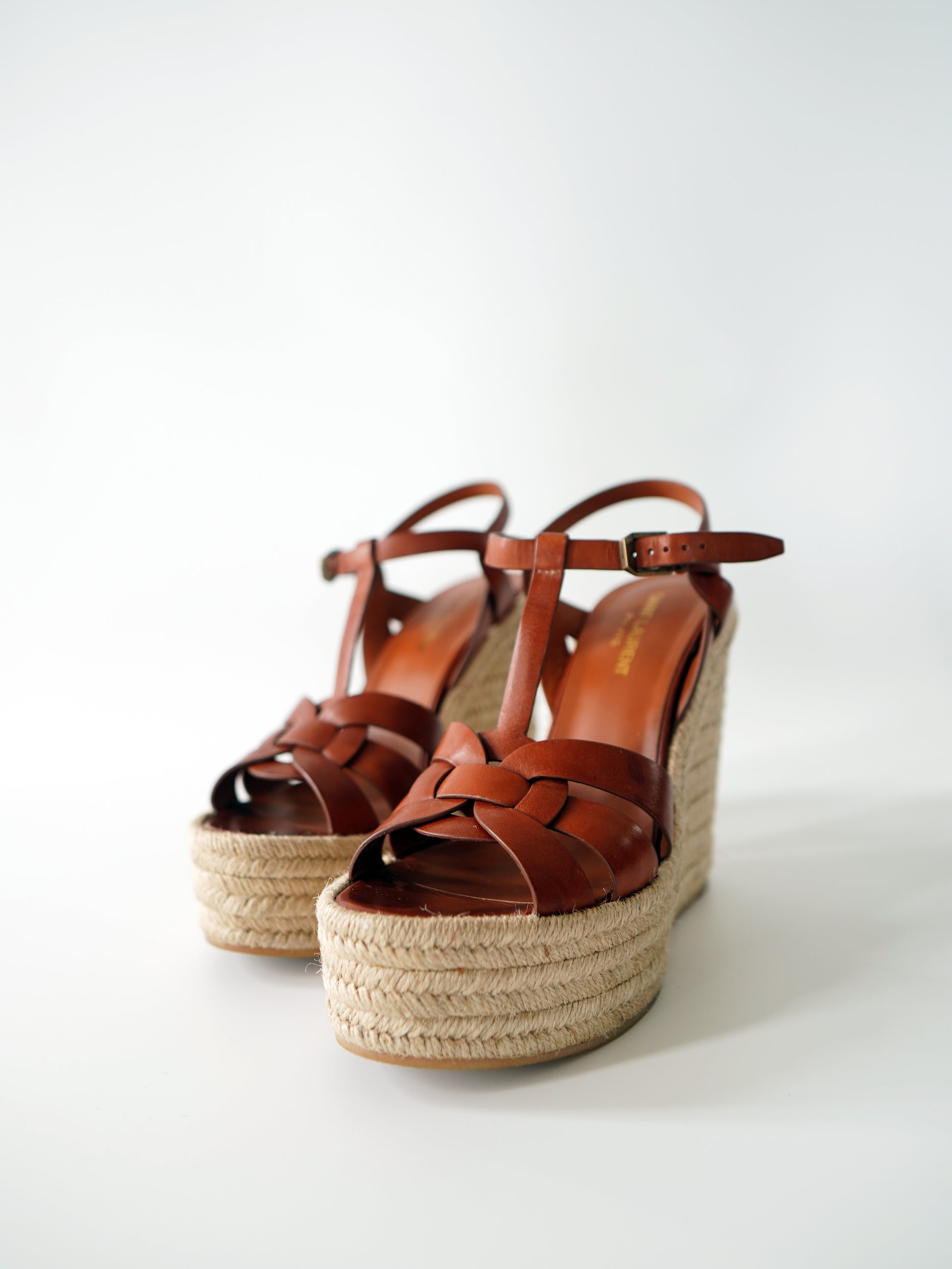 Saint Laurent Tribute Espadrilles Wedge 38