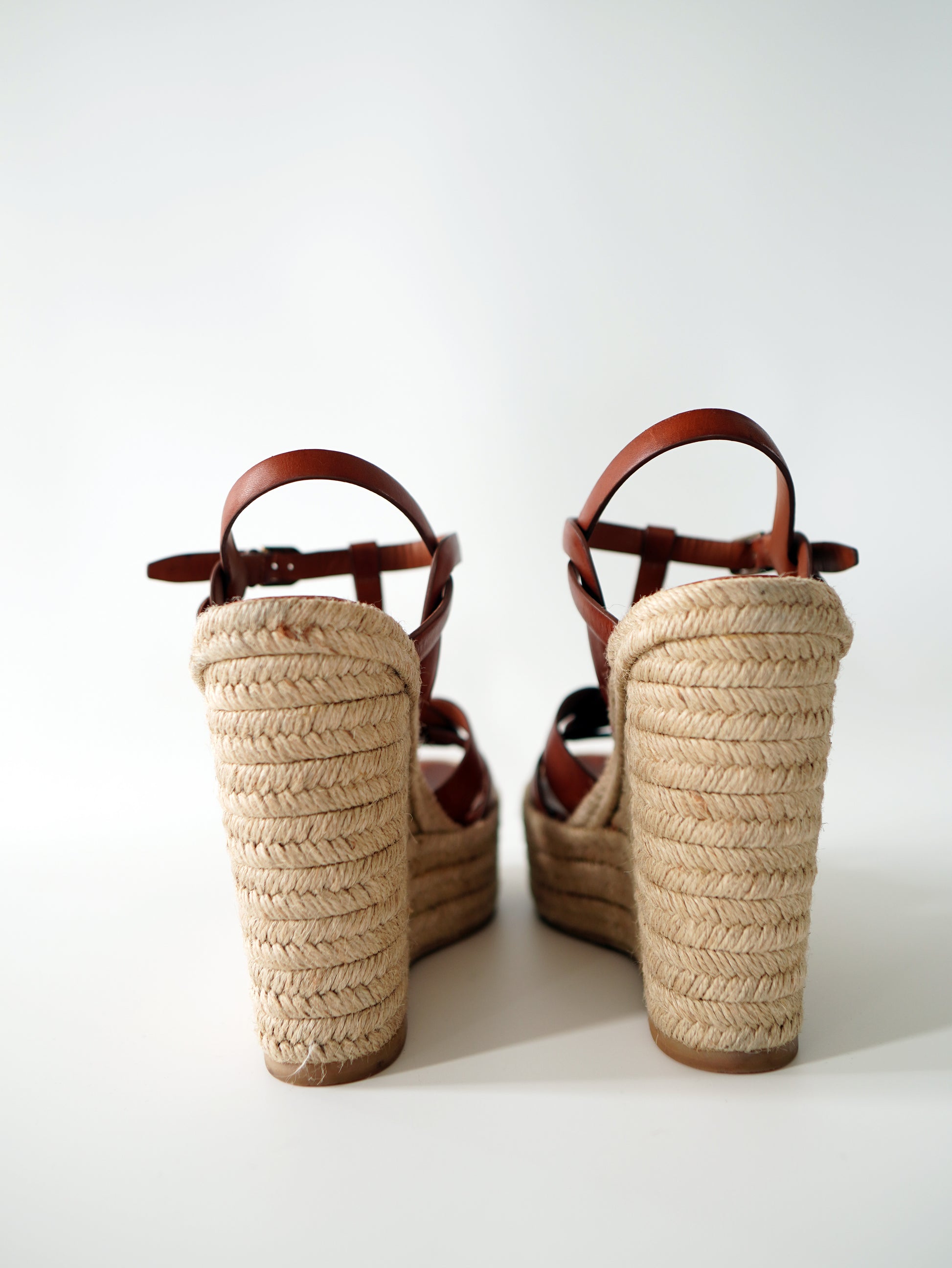 Saint Laurent Tribute Espadrilles Wedge 38