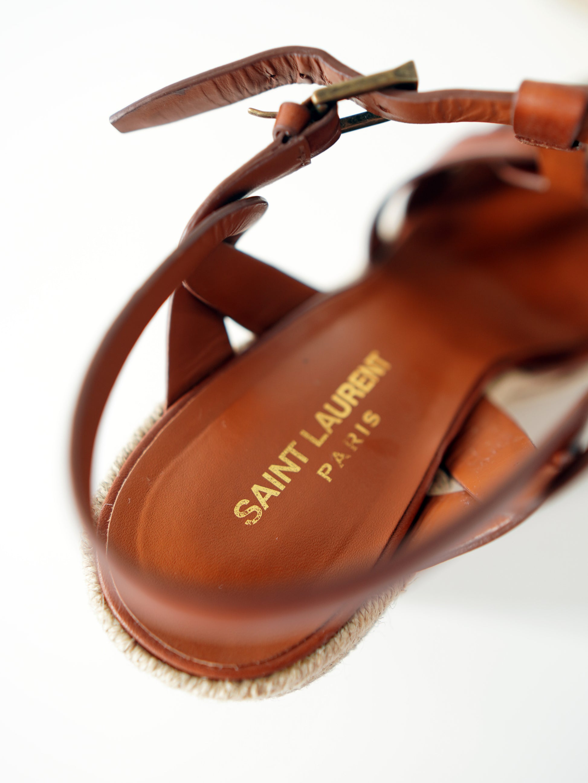 Saint Laurent Tribute Espadrilles Wedge 38