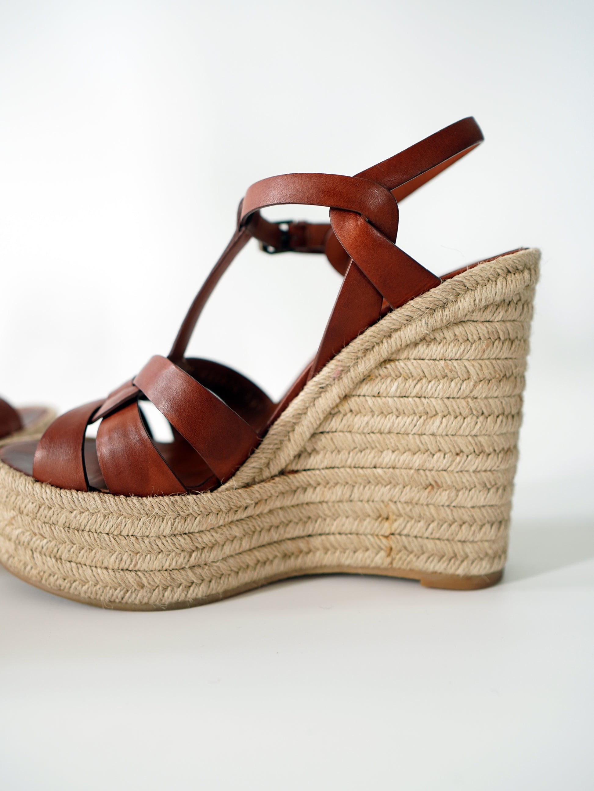 Saint Laurent Tribute Espadrilles Wedge 38