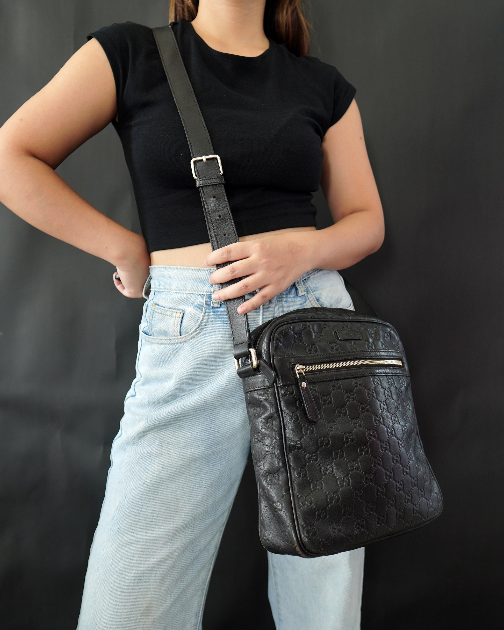 Gucci Guccissima Messenger Bag