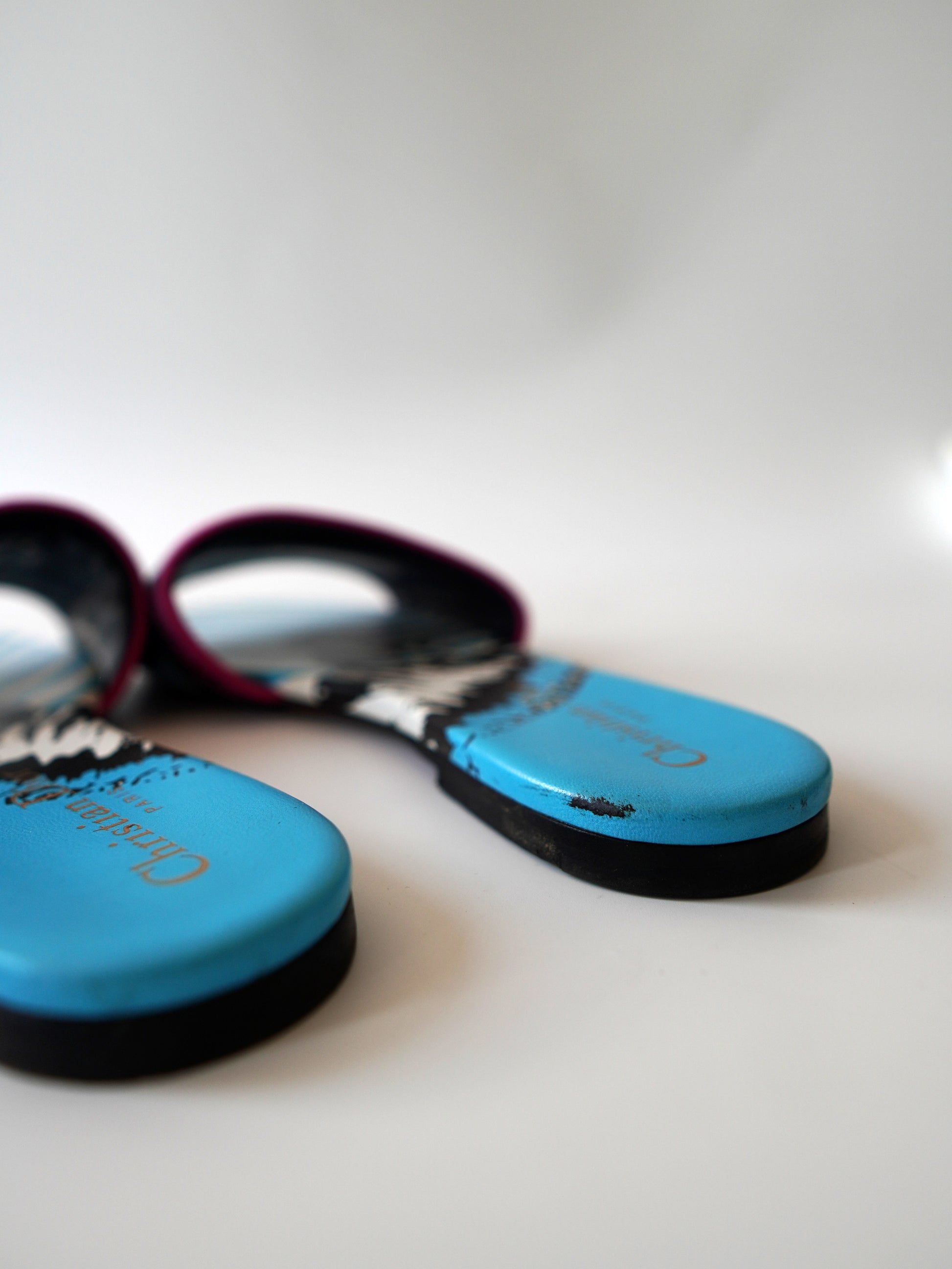 Dior Canvas D-Jungle Pop Embroidered Dway Flats 36