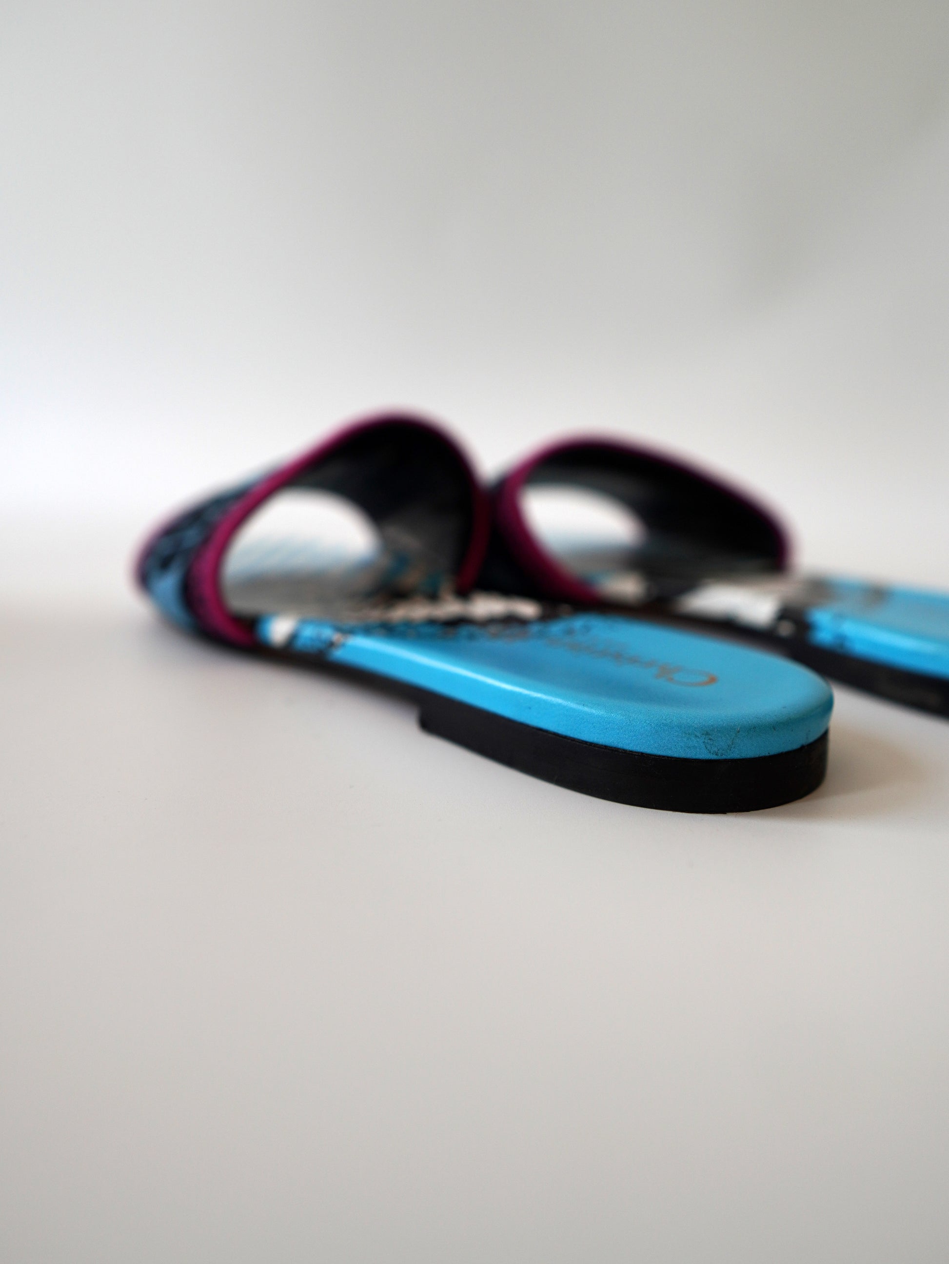 Dior Canvas D-Jungle Pop Embroidered Dway Flats 36