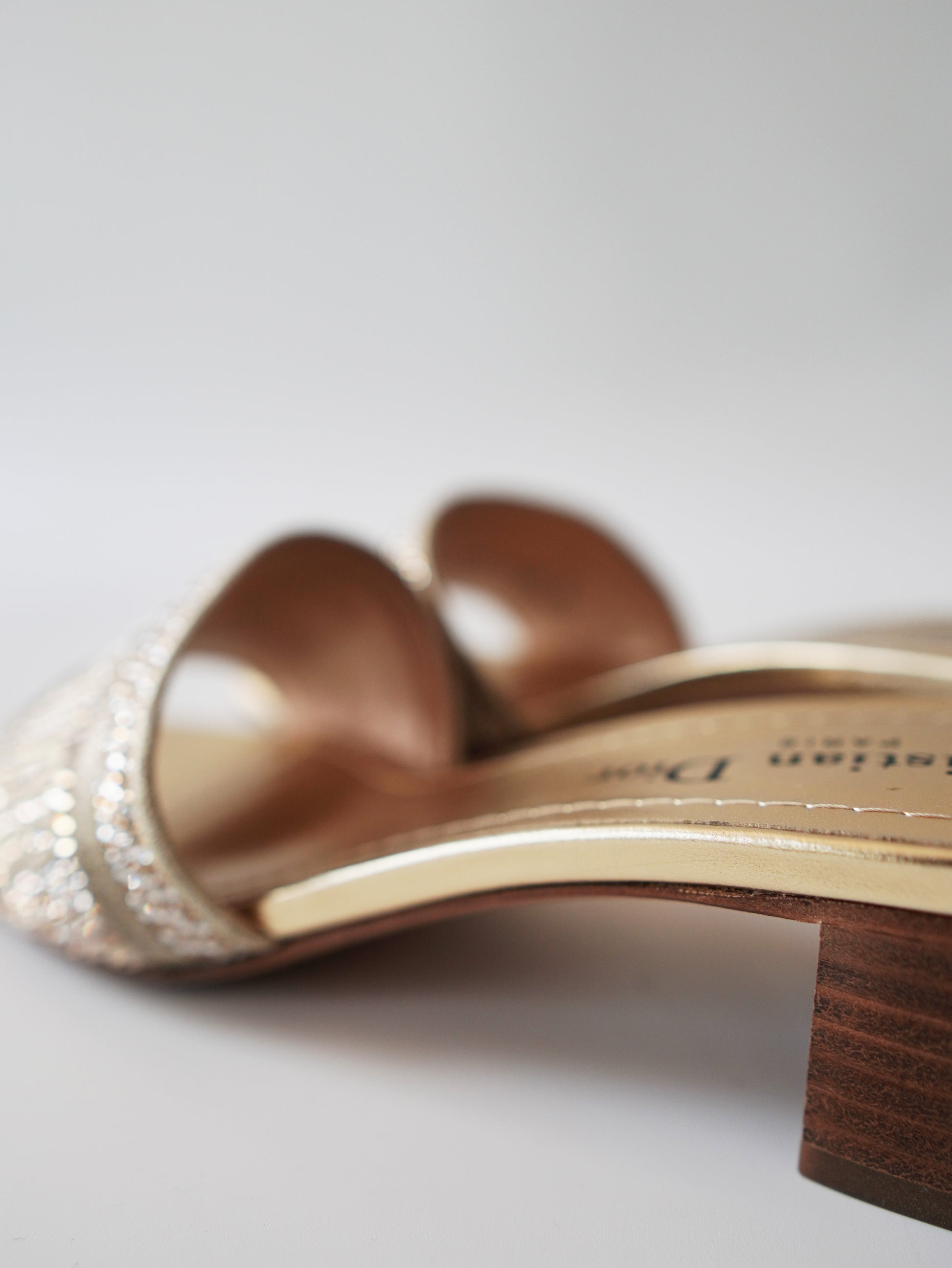 Dior Dway Cotton Strass Embroidered Slide Sandals 36