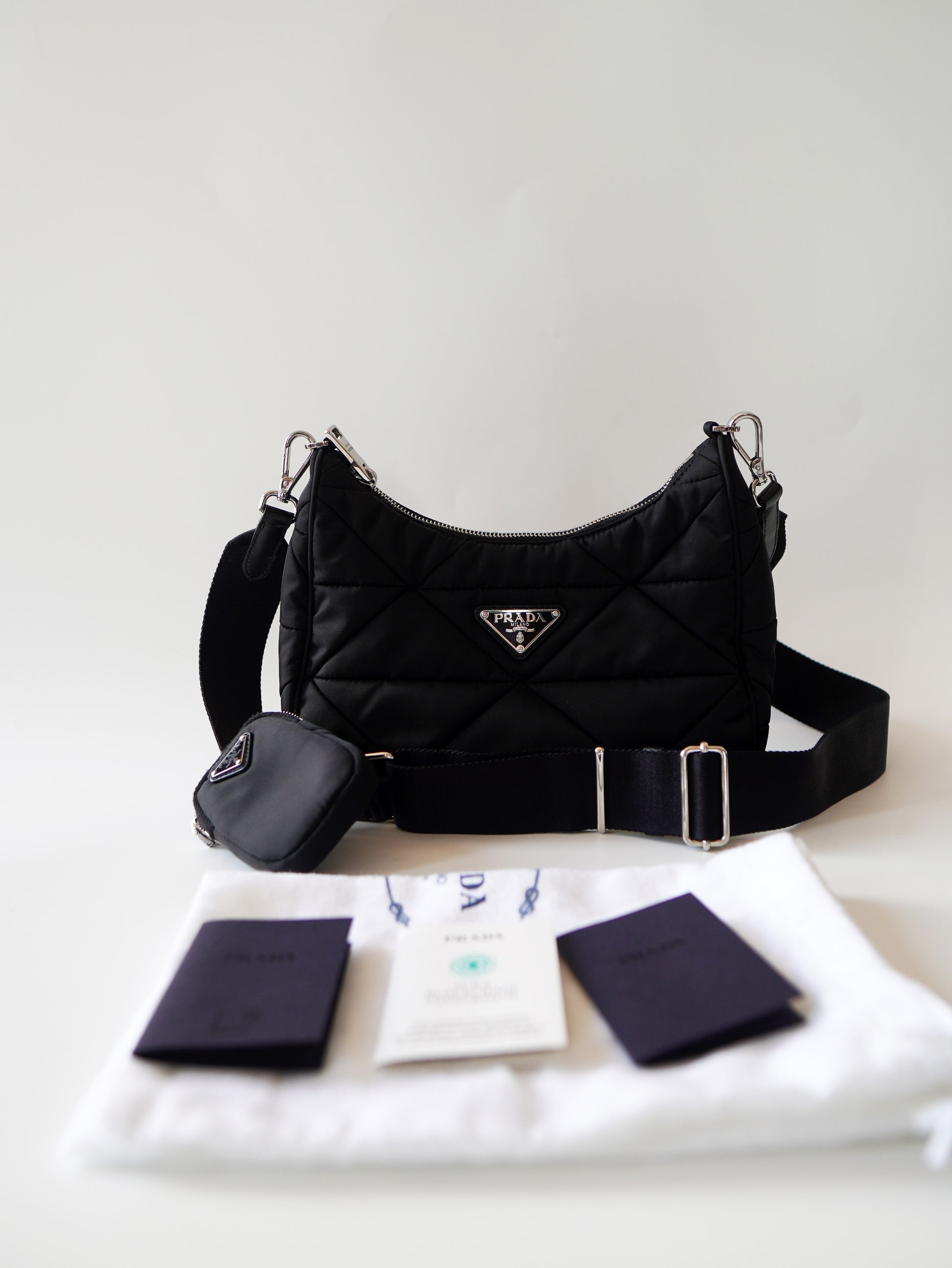 Prada Re-nylon Quilted Patchwork Re-edition Hobo