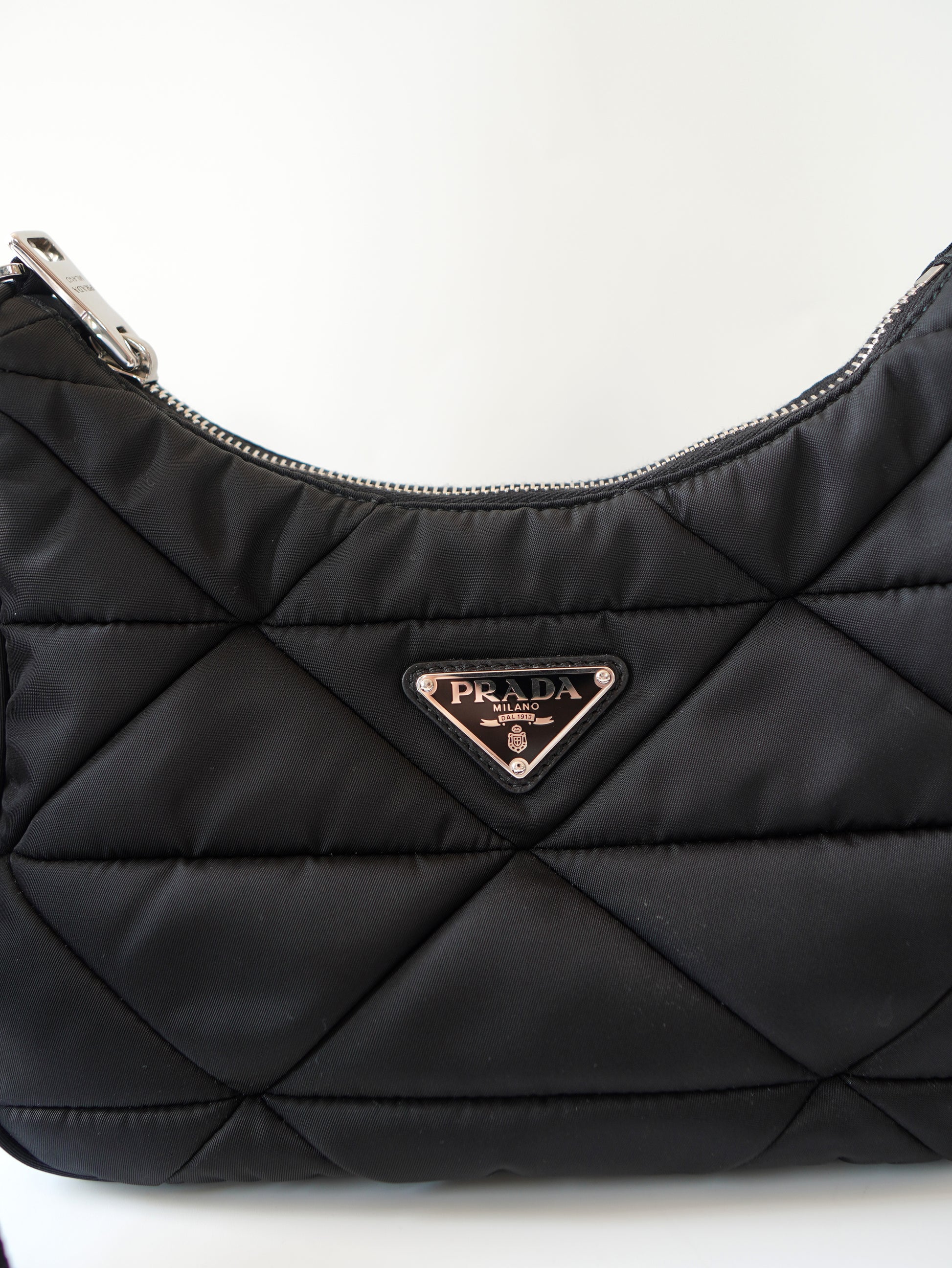 Prada Re-nylon Quilted Patchwork Re-edition Hobo