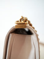 Chanel Boy Chevron Caviar Old Medium
