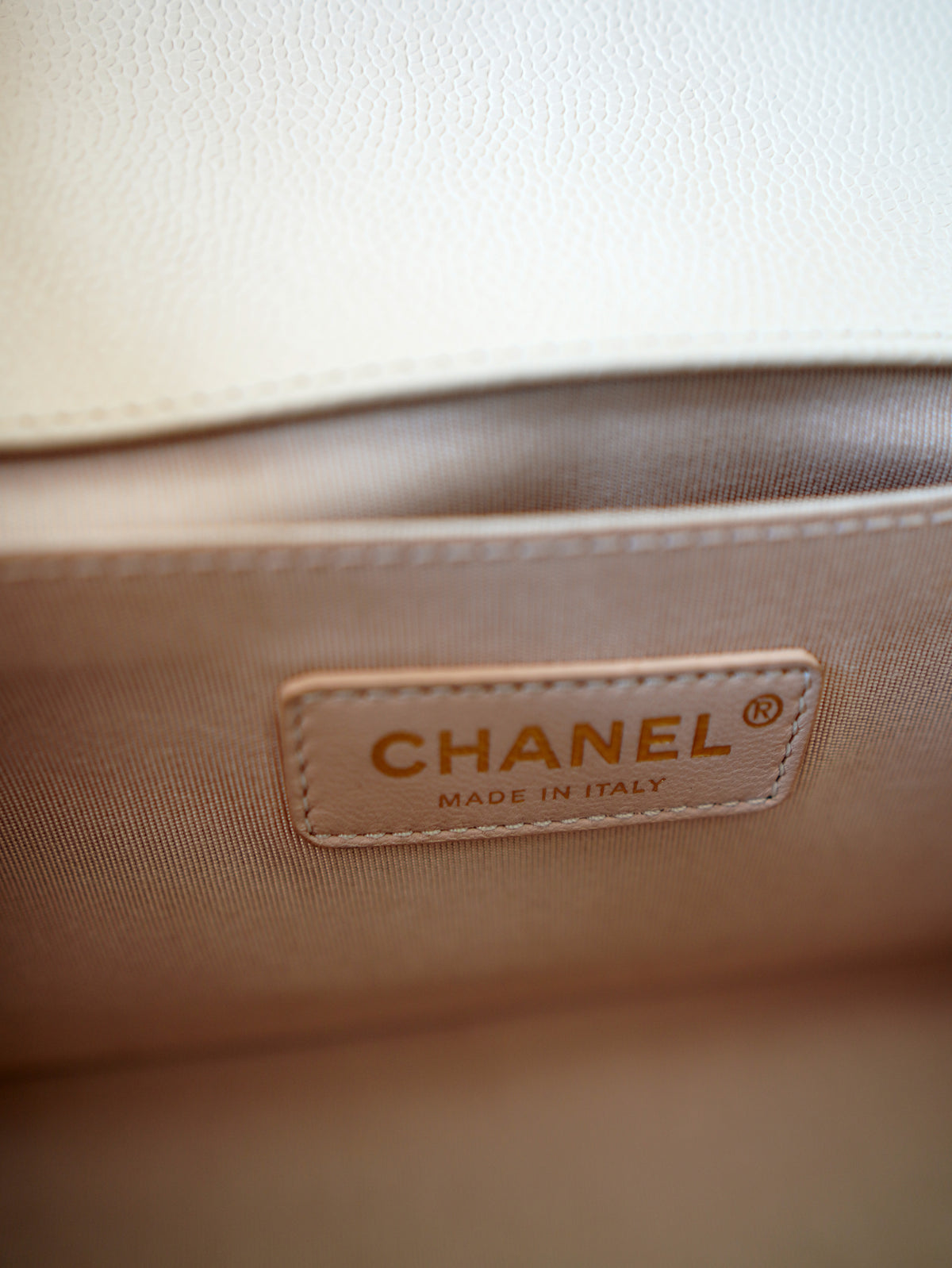 Chanel Boy Chevron Caviar Old Medium