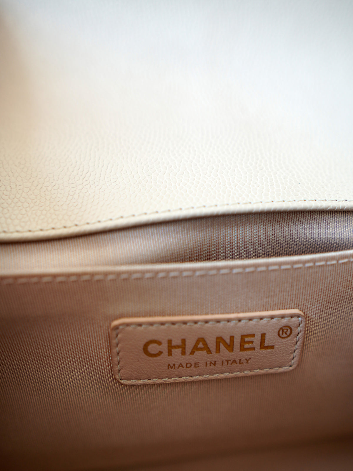 Chanel Boy Chevron Caviar Old Medium