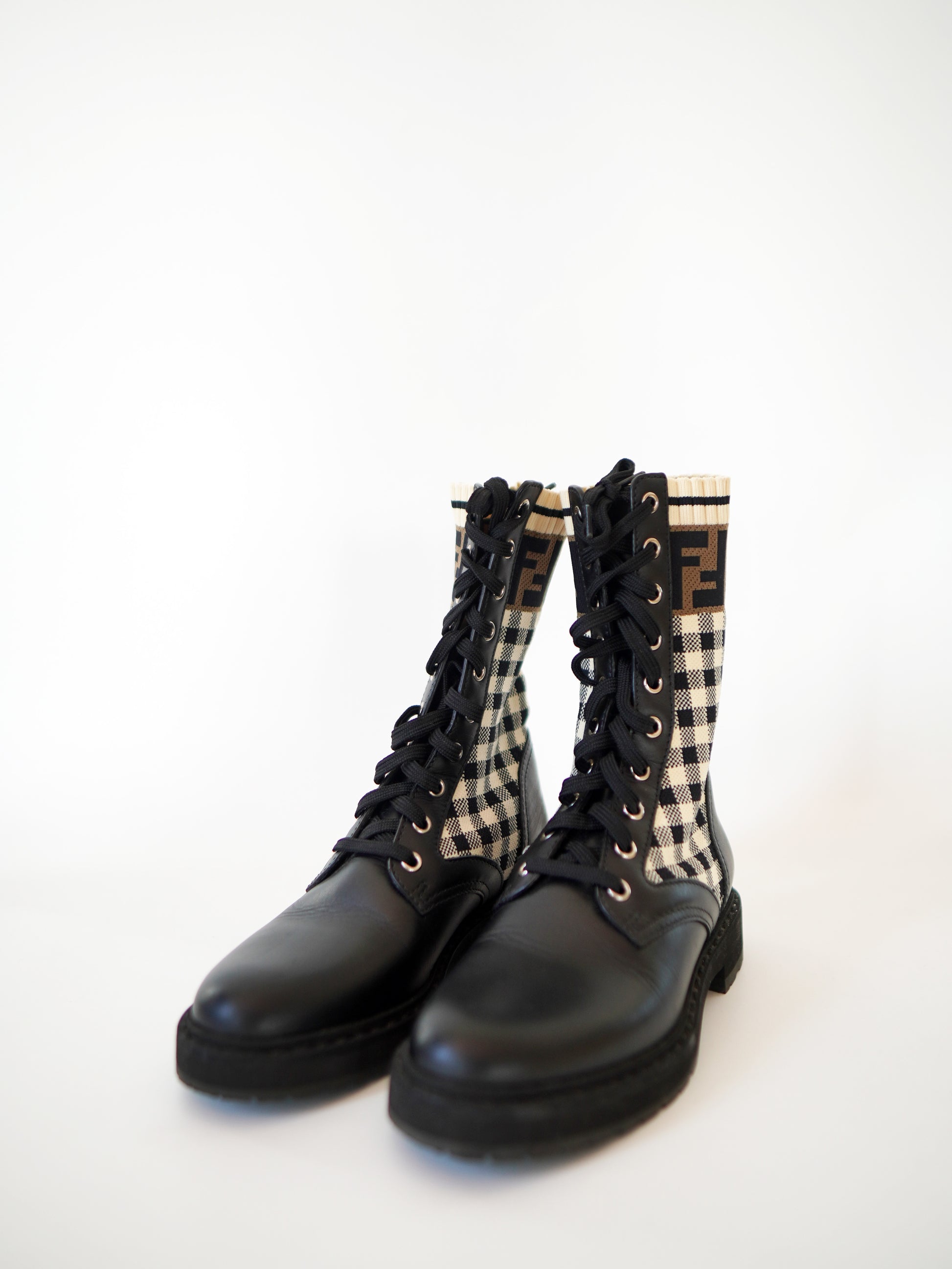 Fendi Rockocko Biker Boots 35
