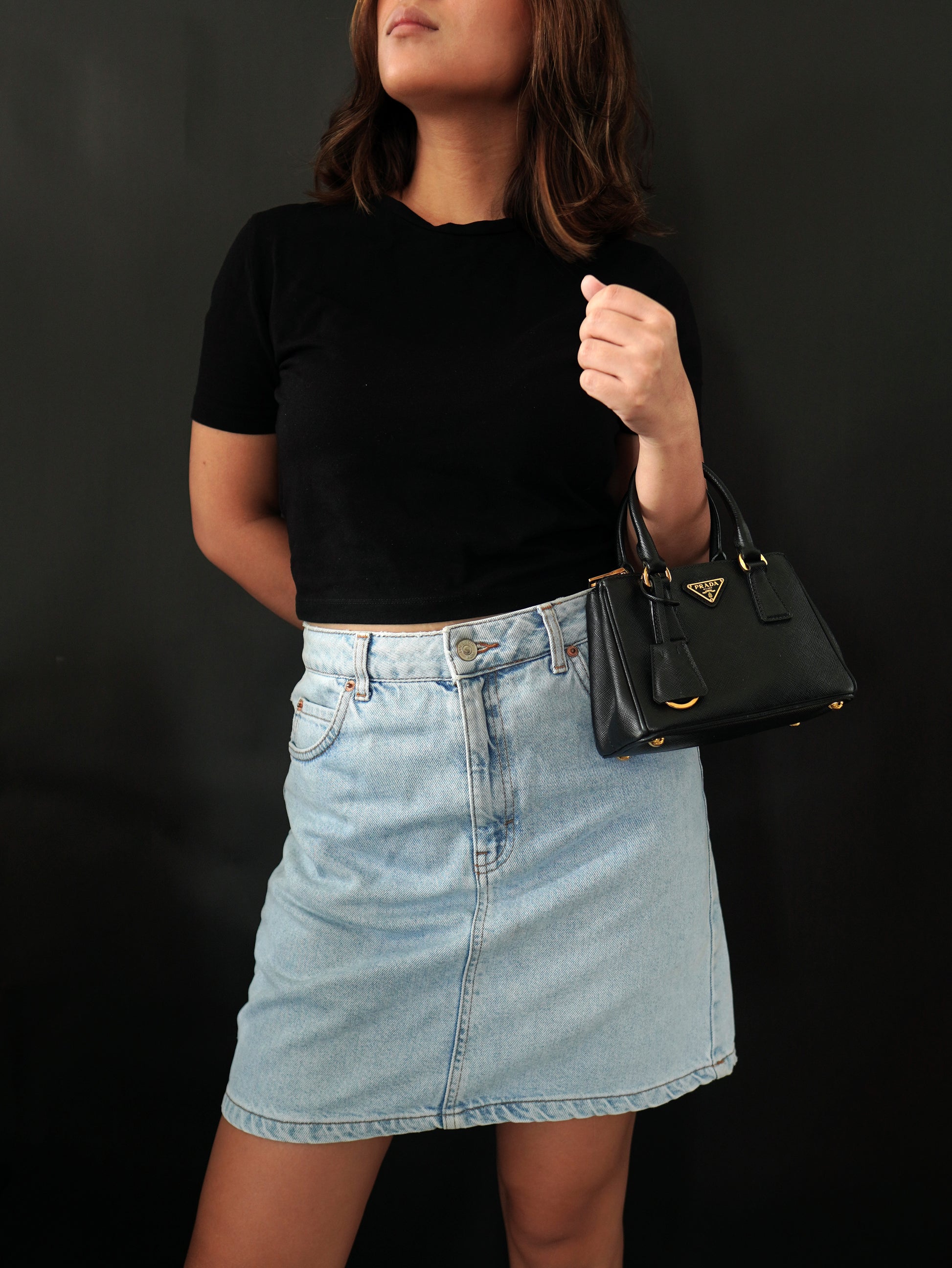 Prada Saffiano Lux Galleria Micro