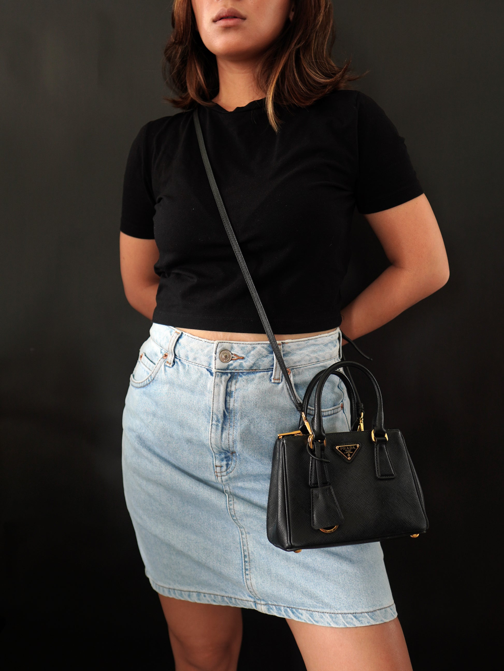 Prada Saffiano Lux Galleria Micro