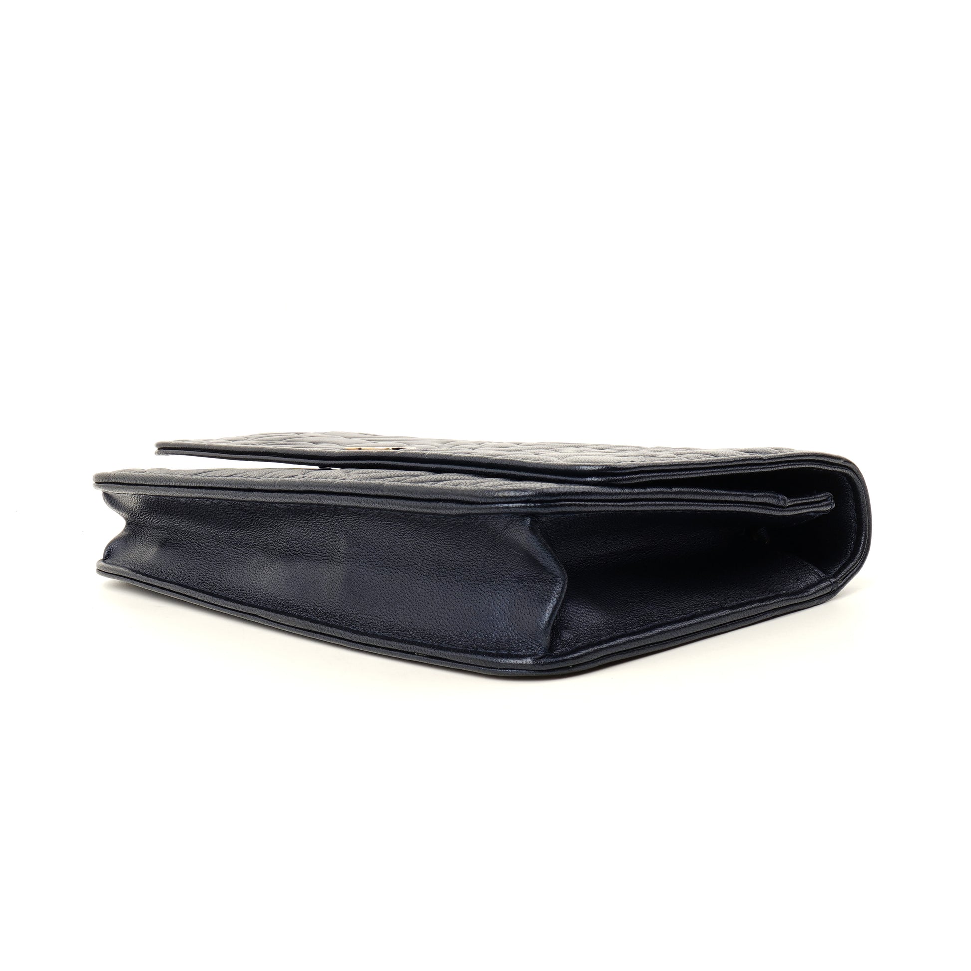 Chanel Camellia Wallet on Chain Midnight Blue