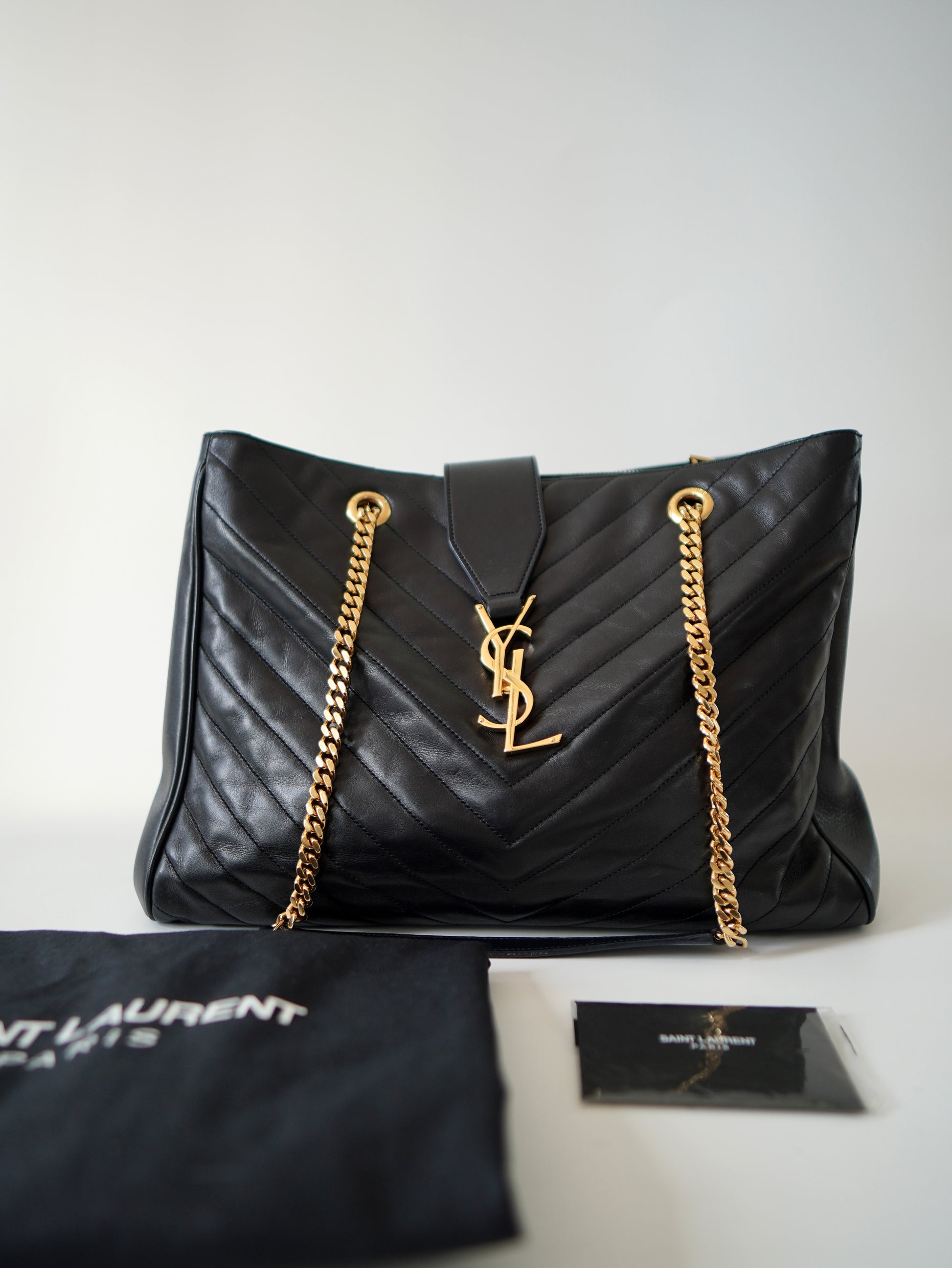 Saint Laurent Cassandre Chain Tote