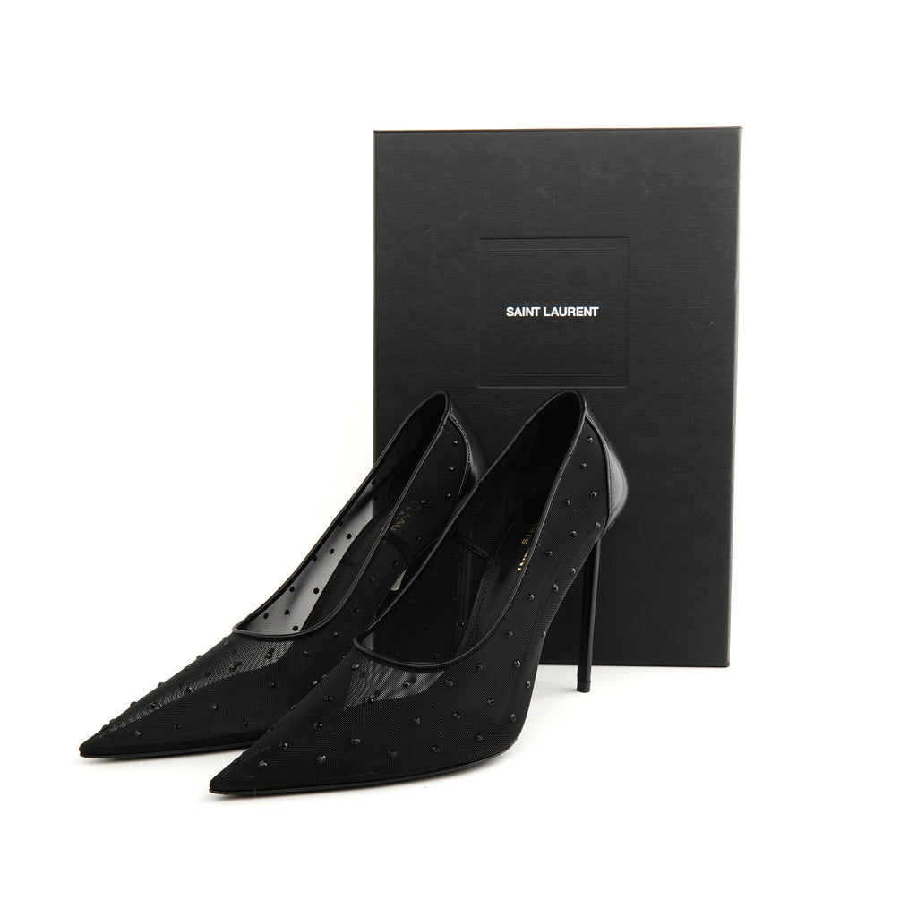Saint Laurent Anja Rhinestone Pumps 39