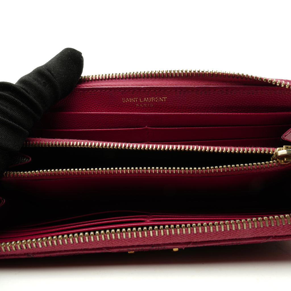 Saint Laurent Monogram Long Zippy Wallet