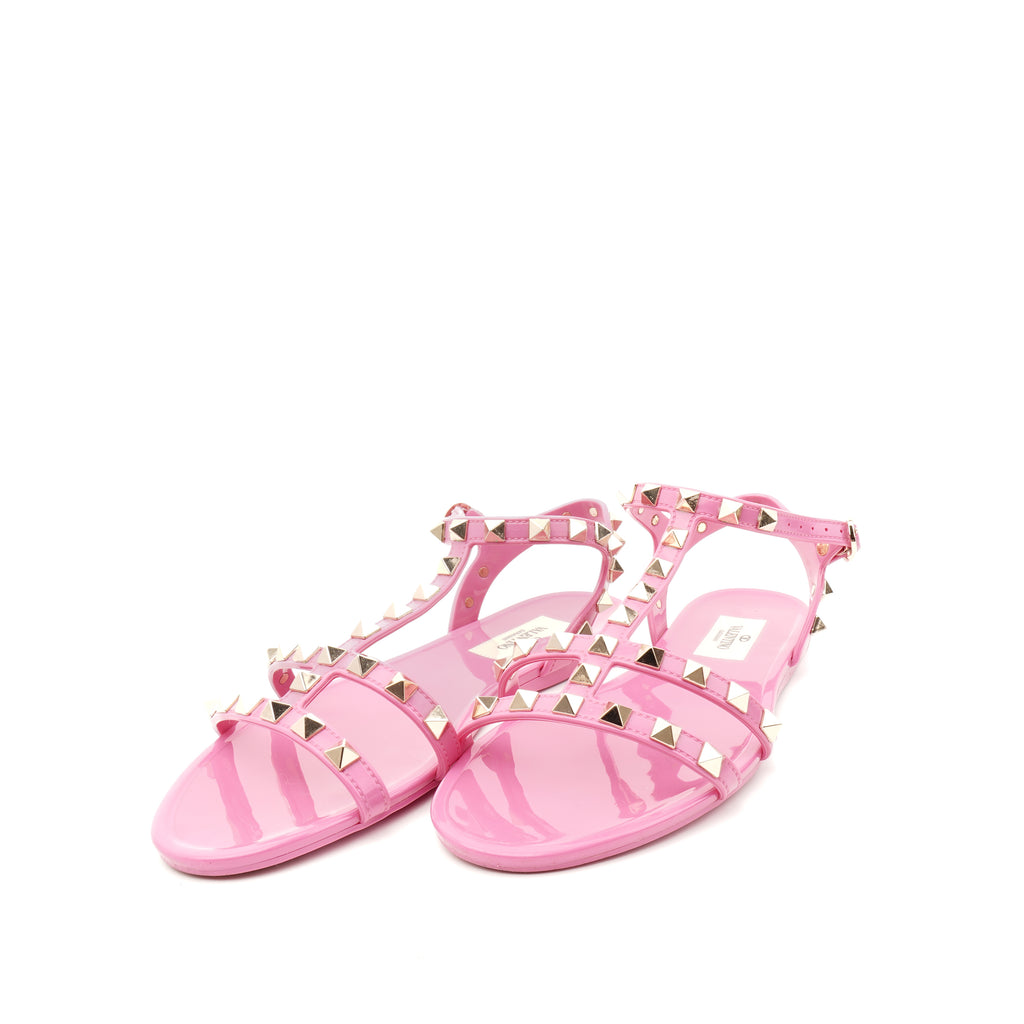 Valentino Rockstud Rubber Sandals 36