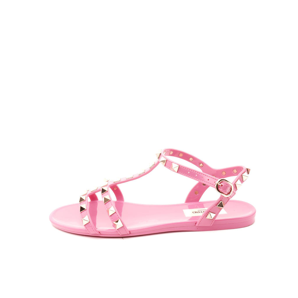 Valentino Rockstud Rubber Sandals 36