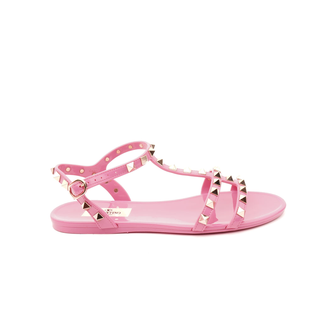 Valentino Rockstud Rubber Sandals 36