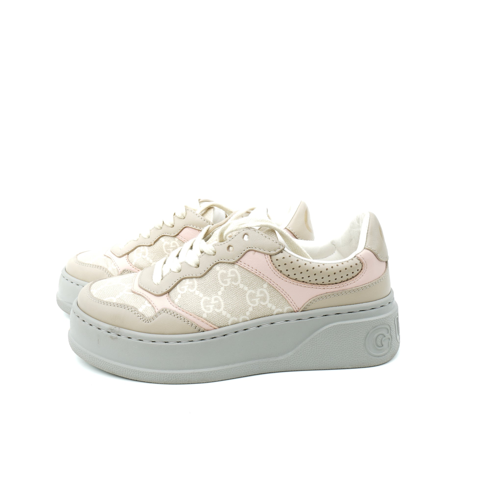 Gucci Supreme Monogram Perforated Platform Sneakers 35