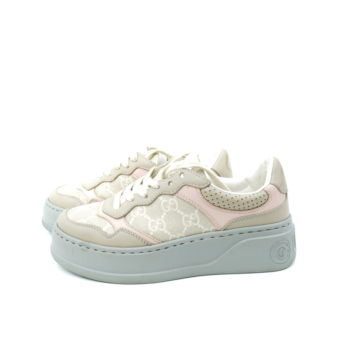 Gucci Supreme Monogram Perforated Platform Sneakers 35