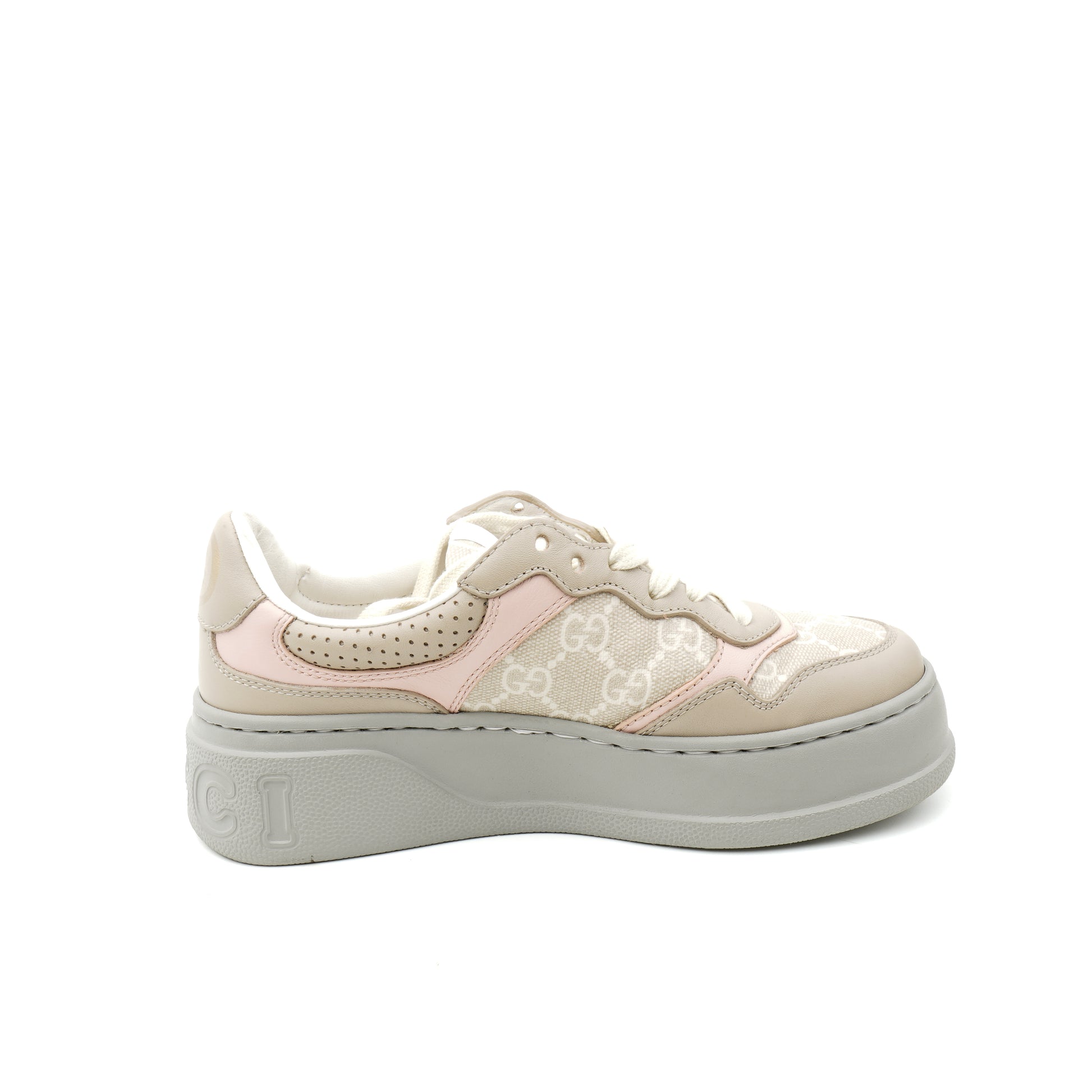 Gucci Supreme Monogram Perforated Platform Sneakers 35