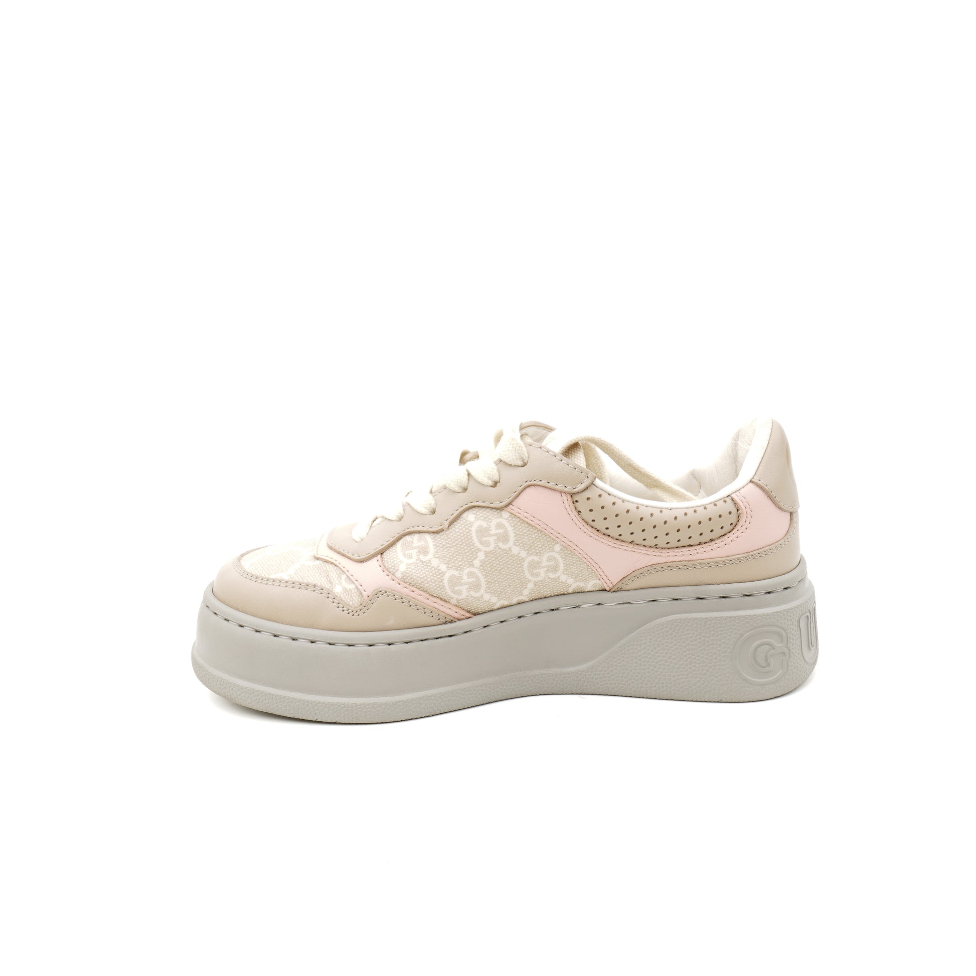 Gucci Supreme Monogram Perforated Platform Sneakers 35
