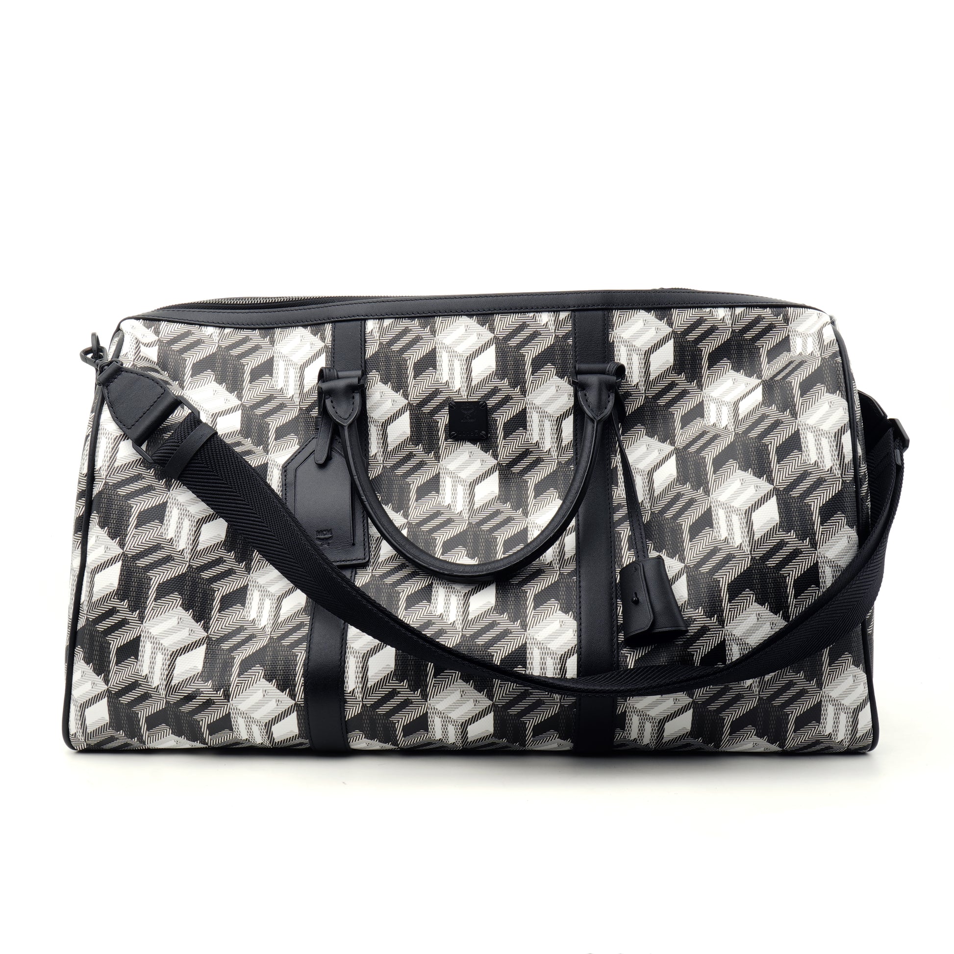 MCM Cubic Logo Weekender Duffle Bag
