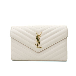 Saint Laurent Wallet on Chain Large Light Pink
