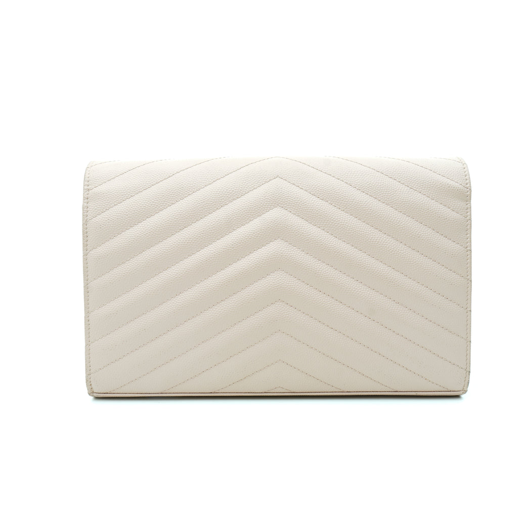 Saint Laurent Wallet on Chain Large Light Pink