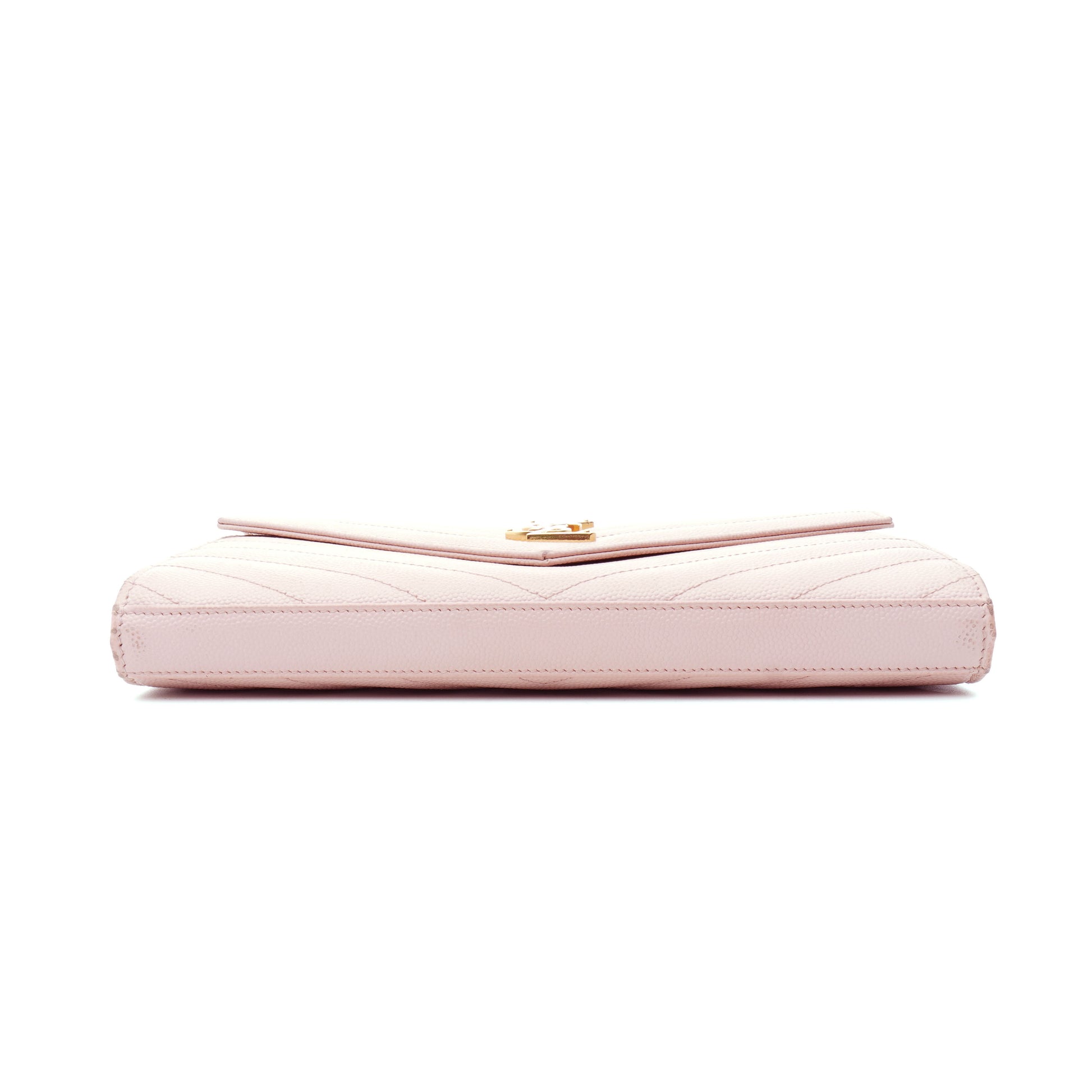 Saint Laurent Wallet on Chain Large Light Pink