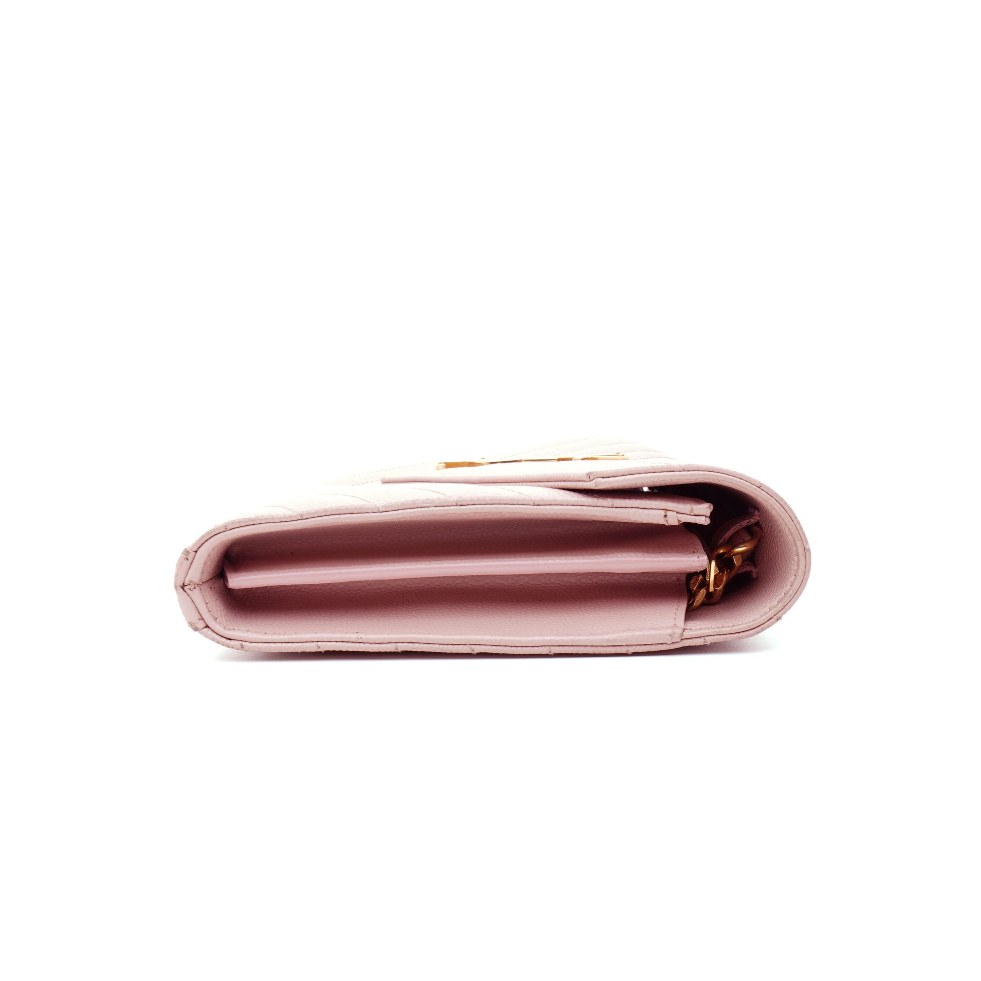 Saint Laurent Wallet on Chain Large Light Pink