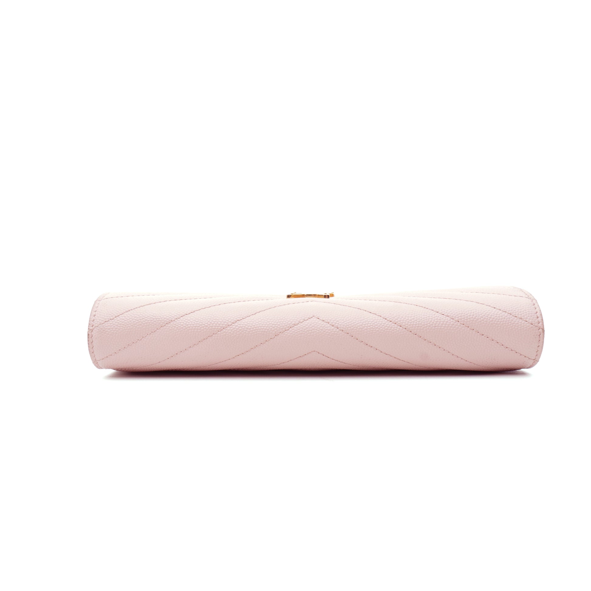 Saint Laurent Wallet on Chain Large Light Pink