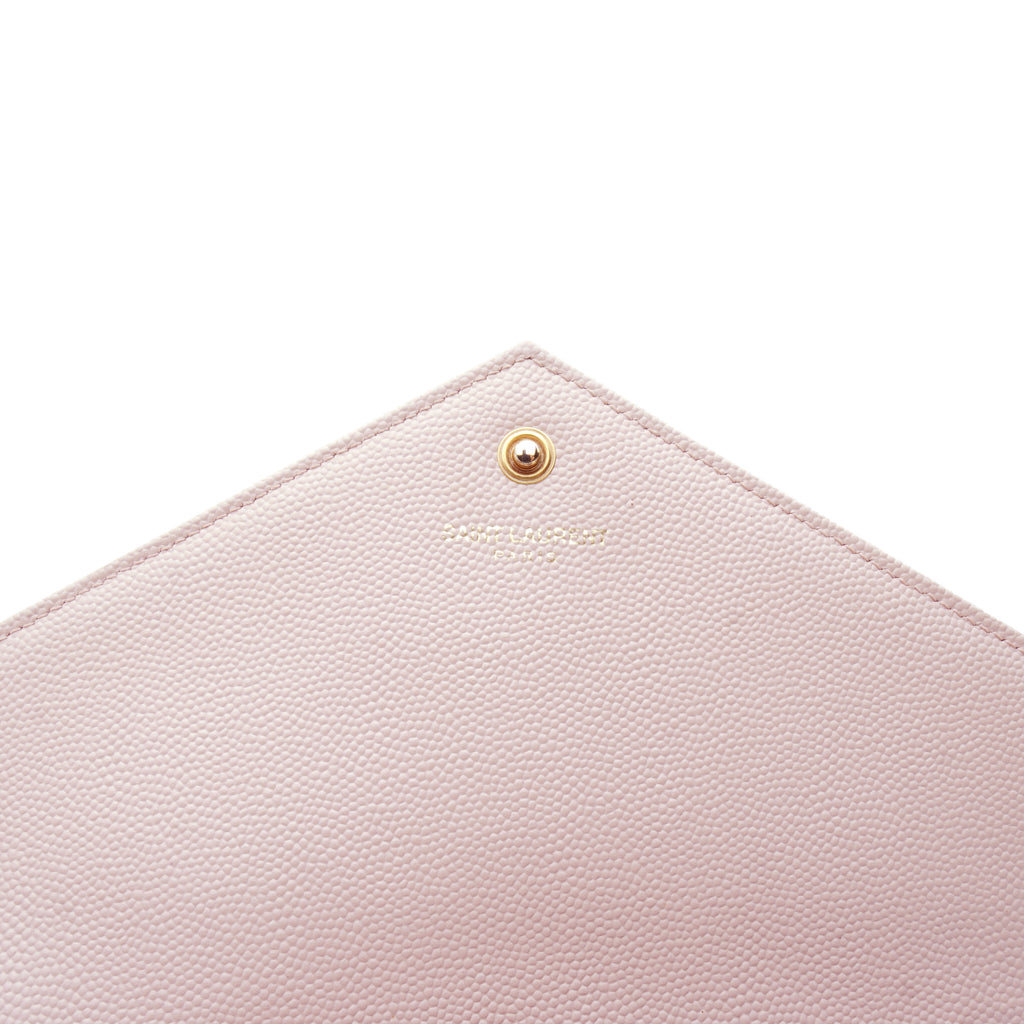 Saint Laurent Wallet on Chain Large Light Pink