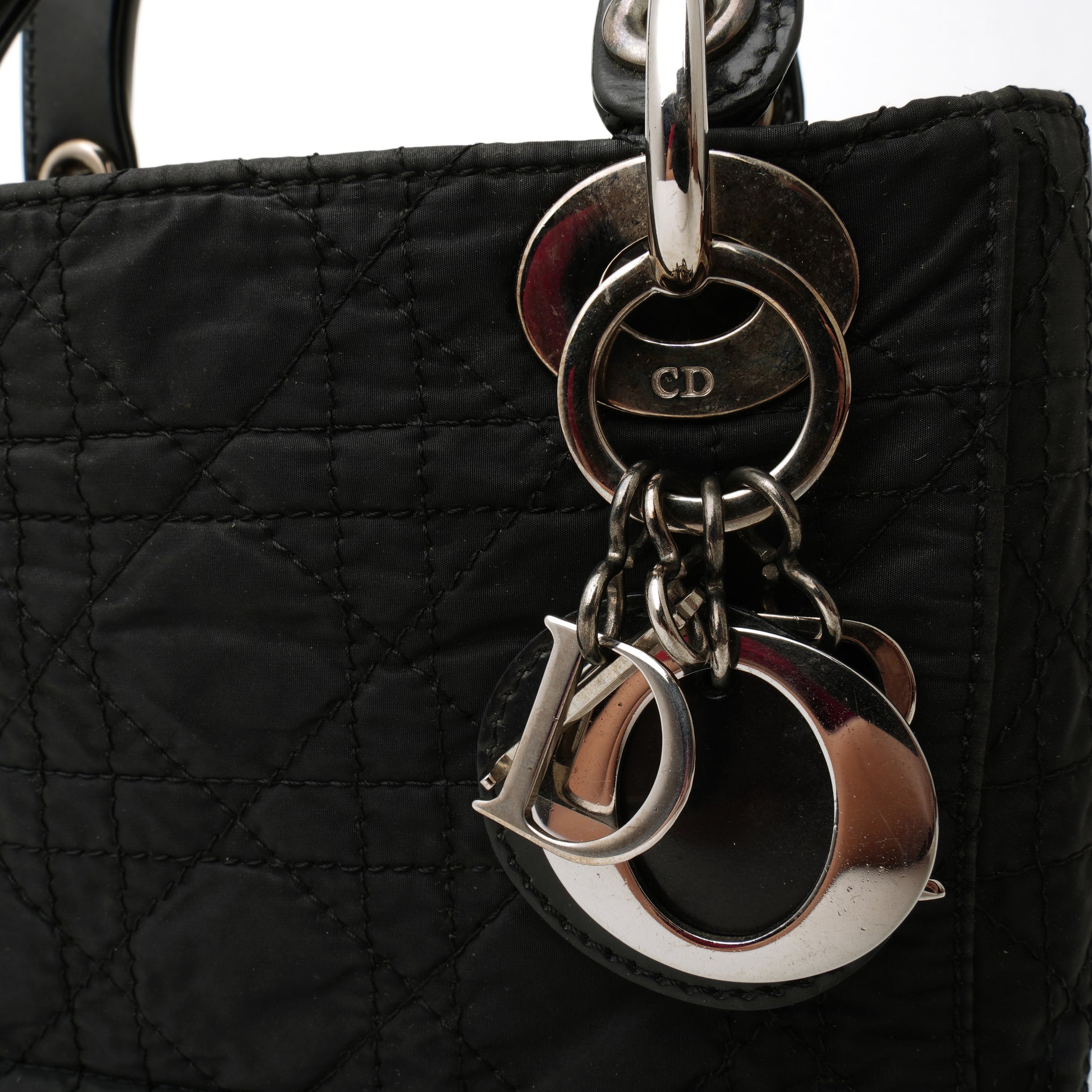 Dior Lady Dior Micro Nylon Black SHW