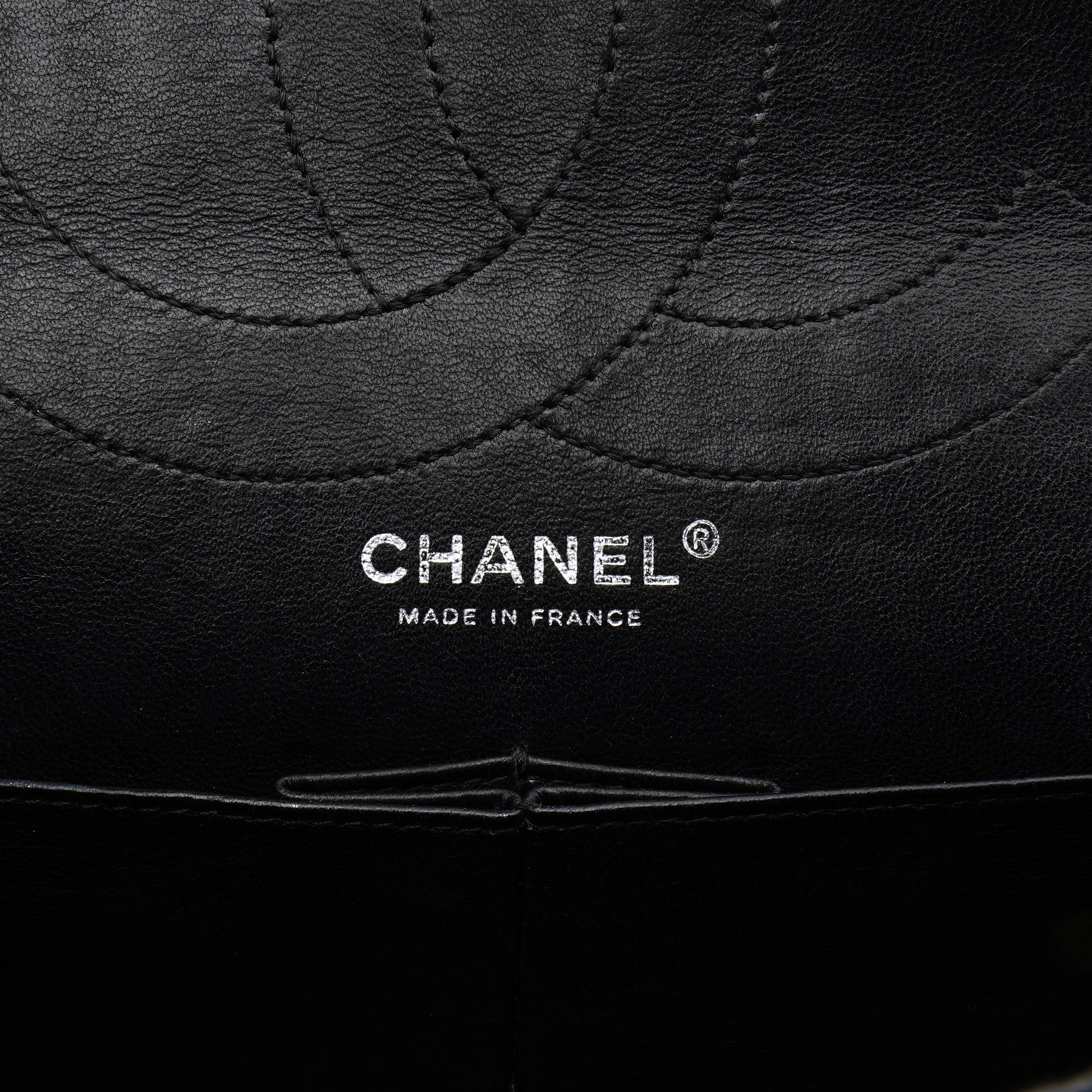 Chanel  2.55 Reissue 227 Metallic Calfskin Striped Flap Black