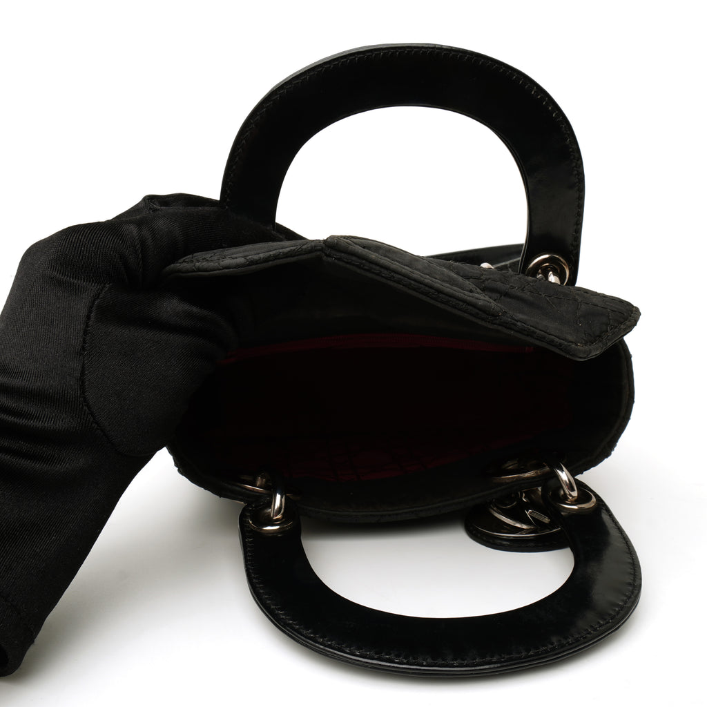 Dior Lady Dior Micro Nylon Black SHW
