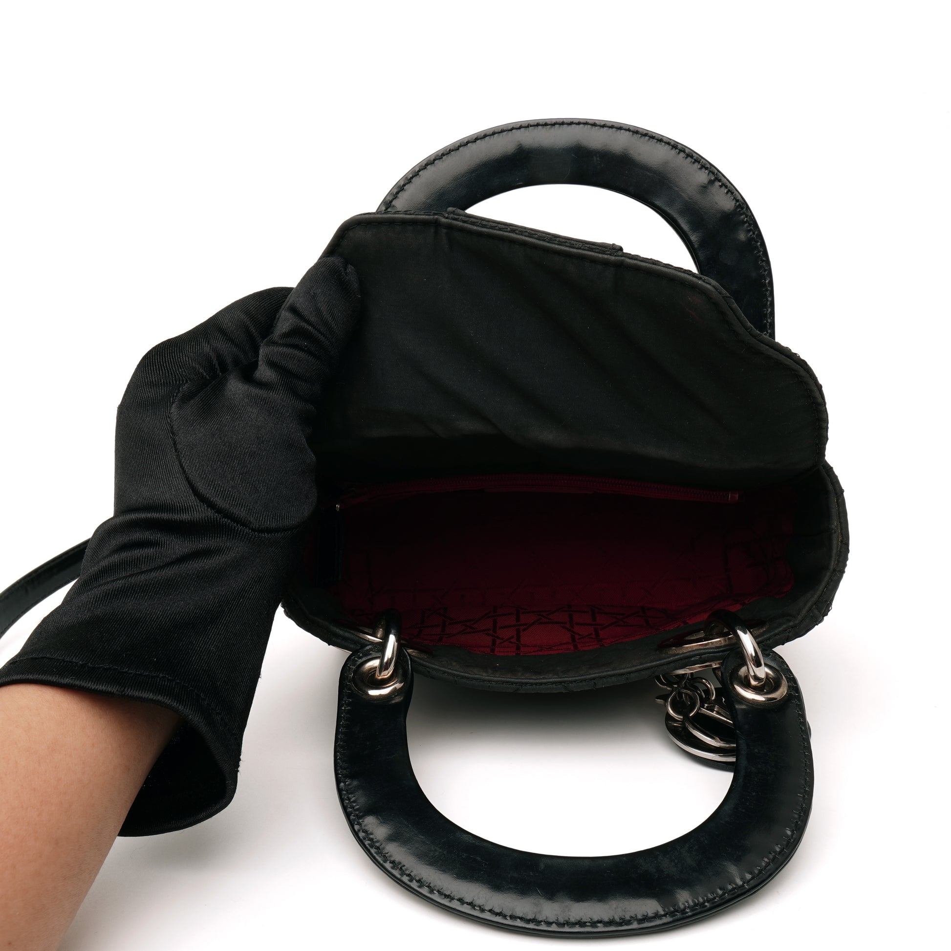 Dior Lady Dior Micro Nylon Black SHW