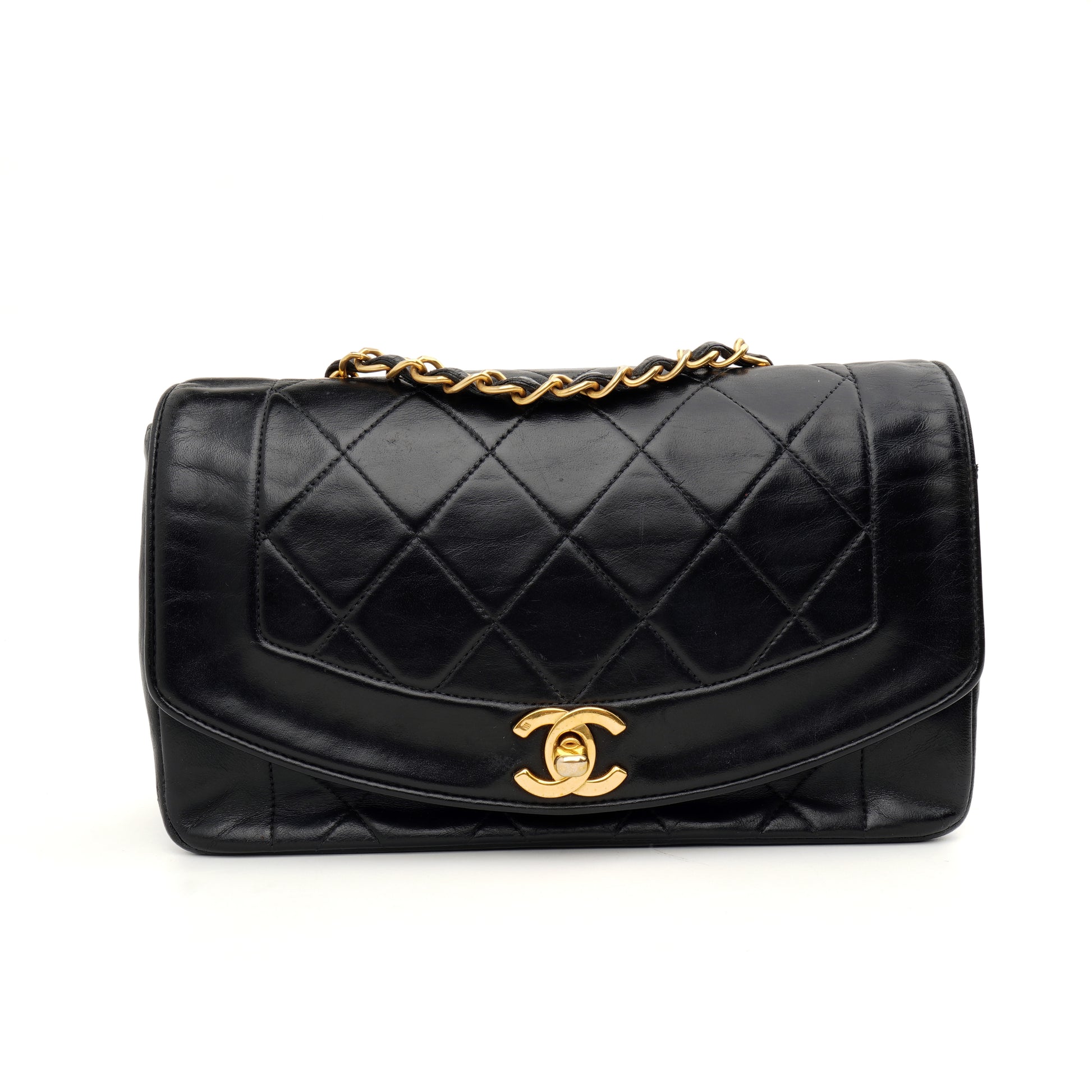 Chanel Diana Small Lambskin Black GHW