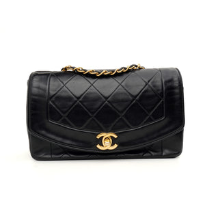 Chanel Diana Small Lambskin Black GHW