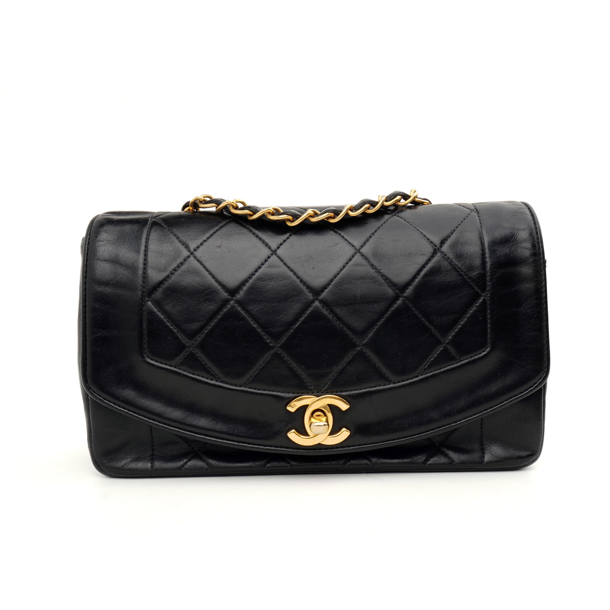Chanel Diana Small Lambskin Black GHW