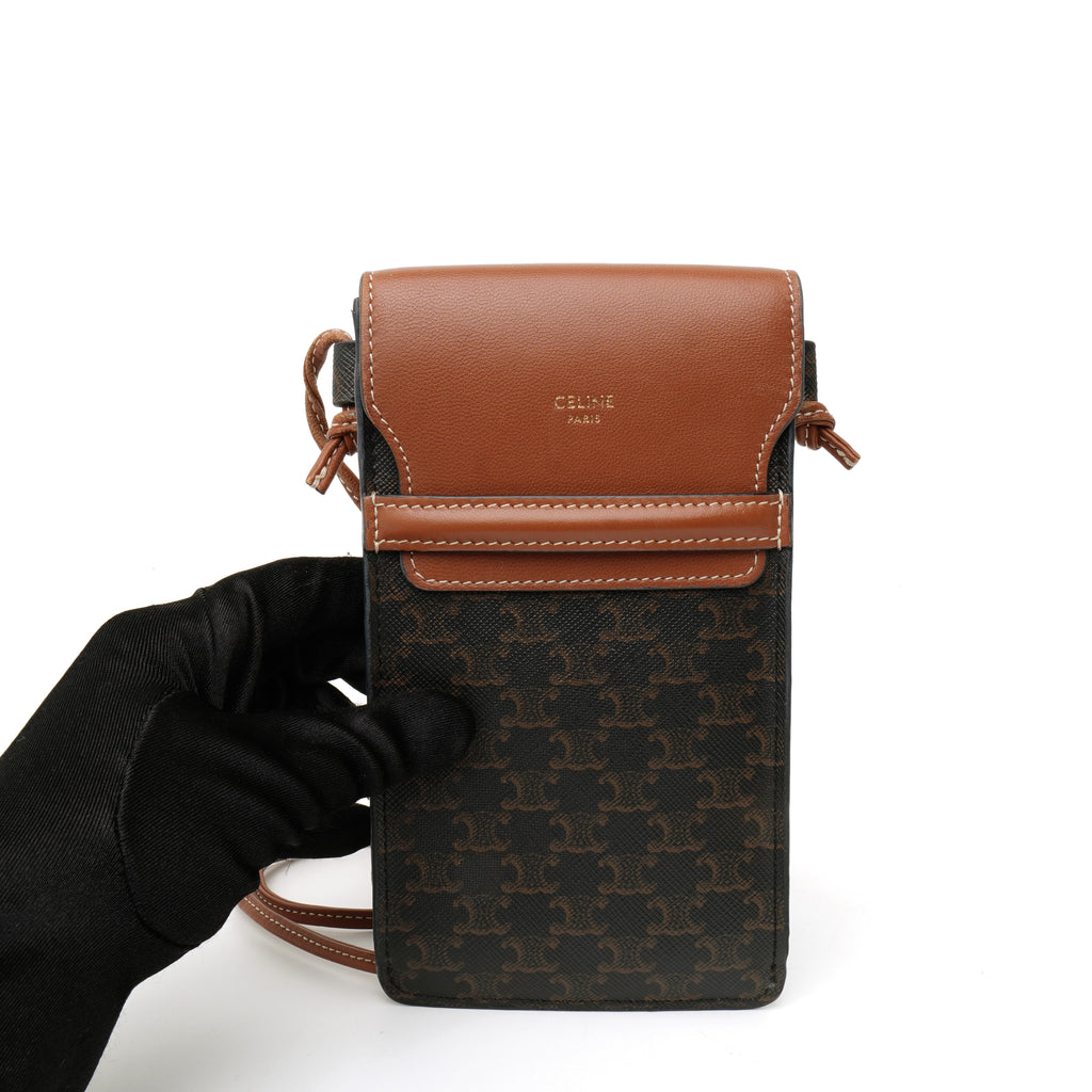 Celine Phone Pouch Triomphe Canvas