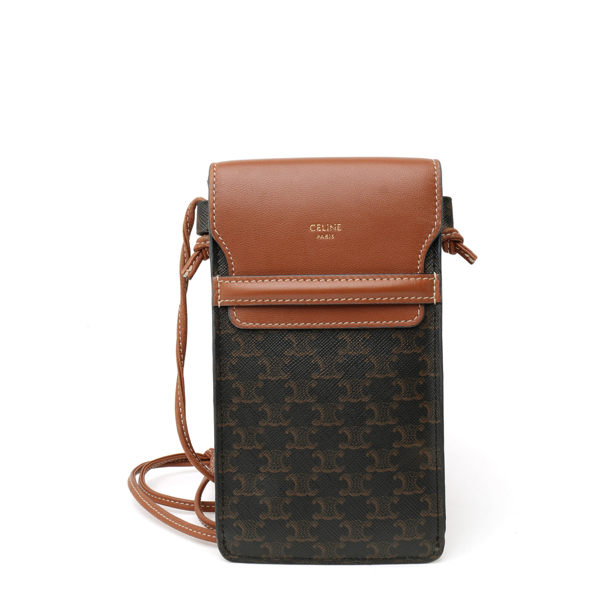 Celine Phone Pouch Triomphe Canvas