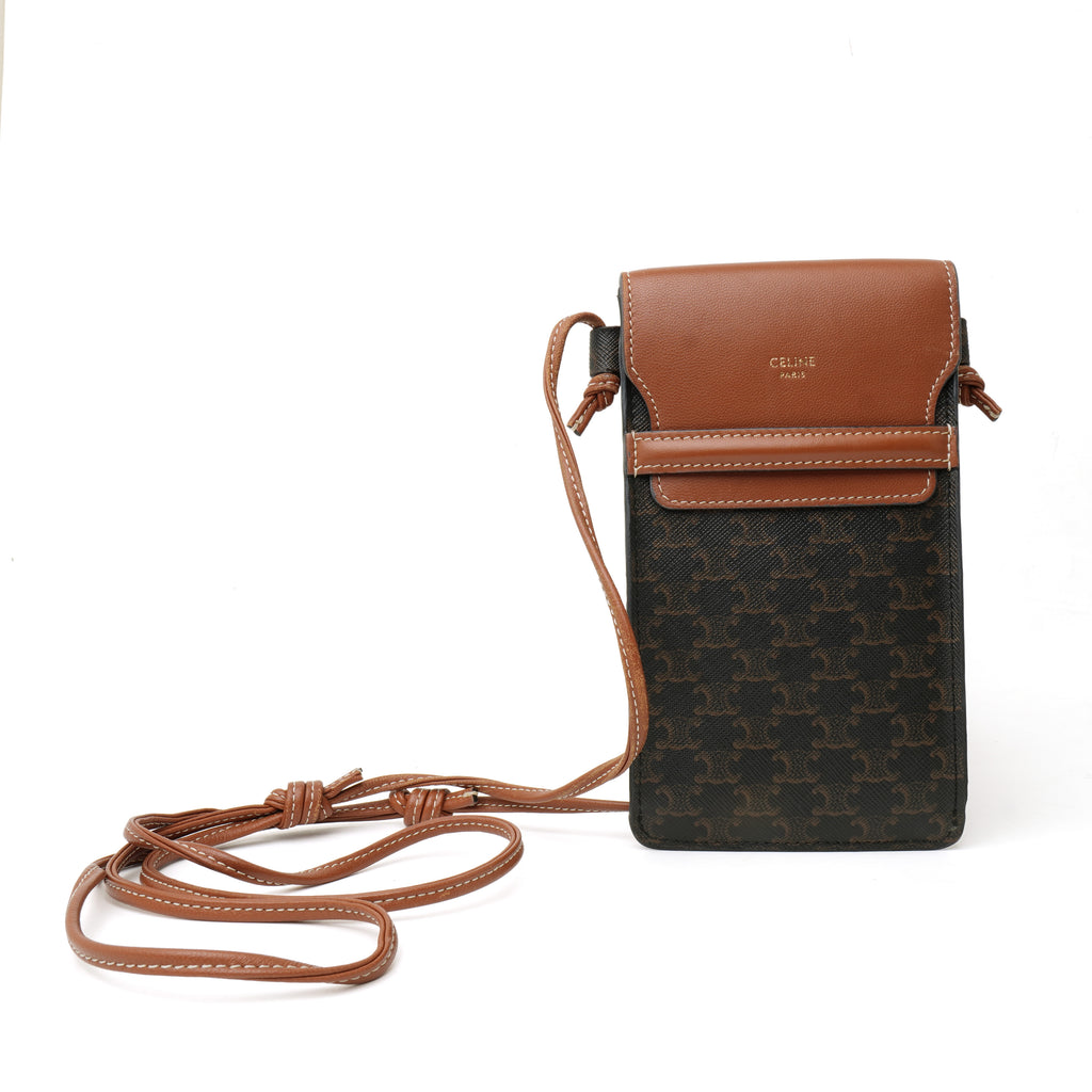 Celine Phone Pouch Triomphe Canvas