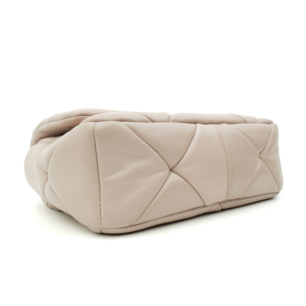 Prada Nappa Re-Nylon Triangle Quilted Patchwork Ninfea Flap