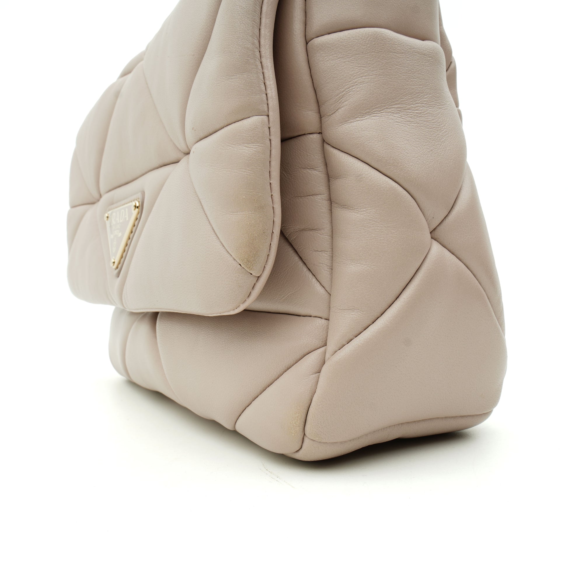 Prada Nappa Re-Nylon Triangle Quilted Patchwork Ninfea Flap