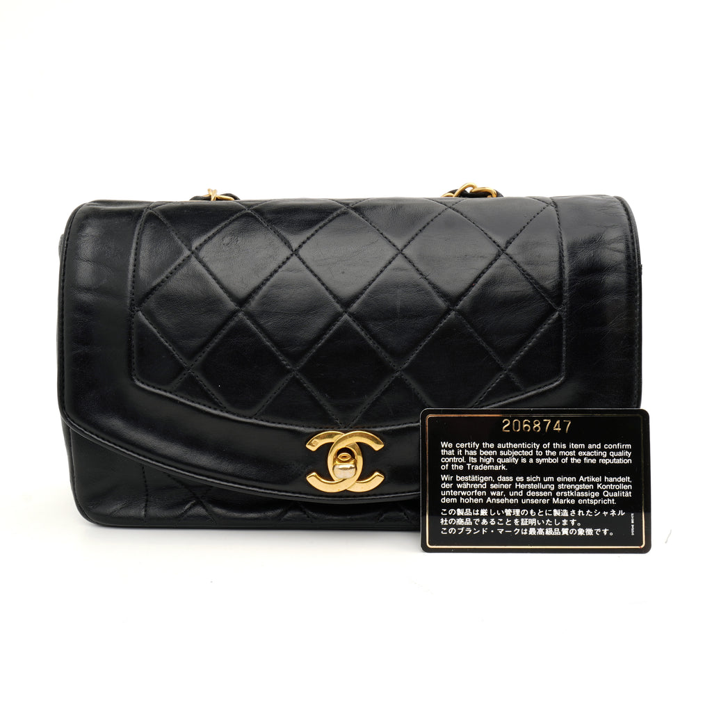 Chanel Diana Small Lambskin Black GHW