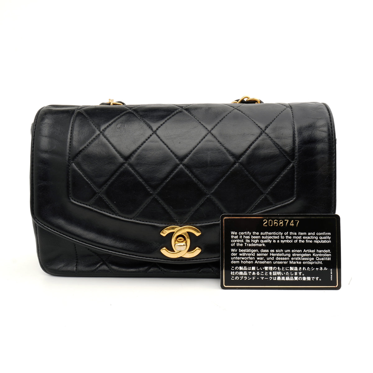 Chanel Diana Small Lambskin Black GHW