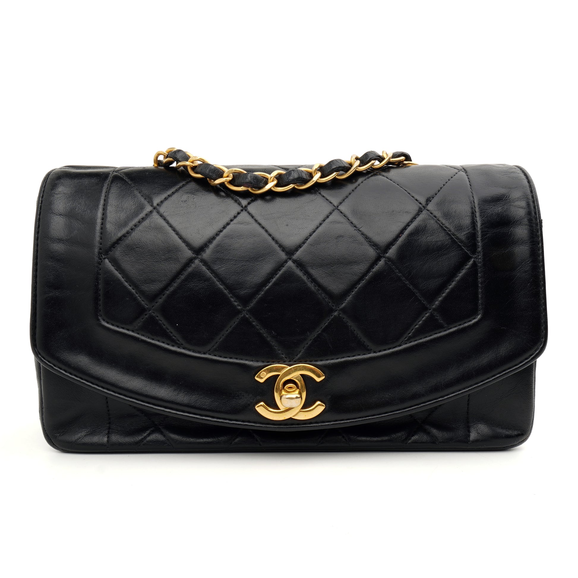 Chanel Diana Small Lambskin Black GHW