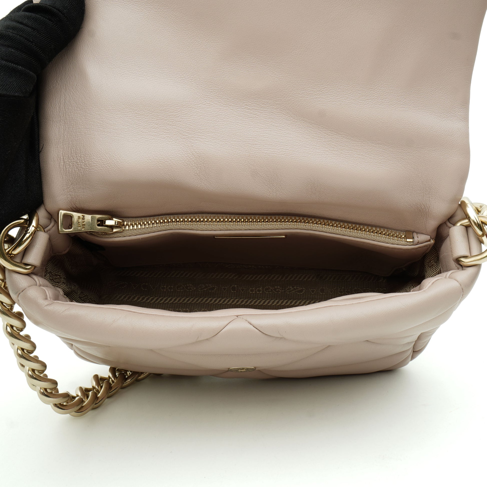 Prada Nappa Re-Nylon Triangle Quilted Patchwork Ninfea Flap